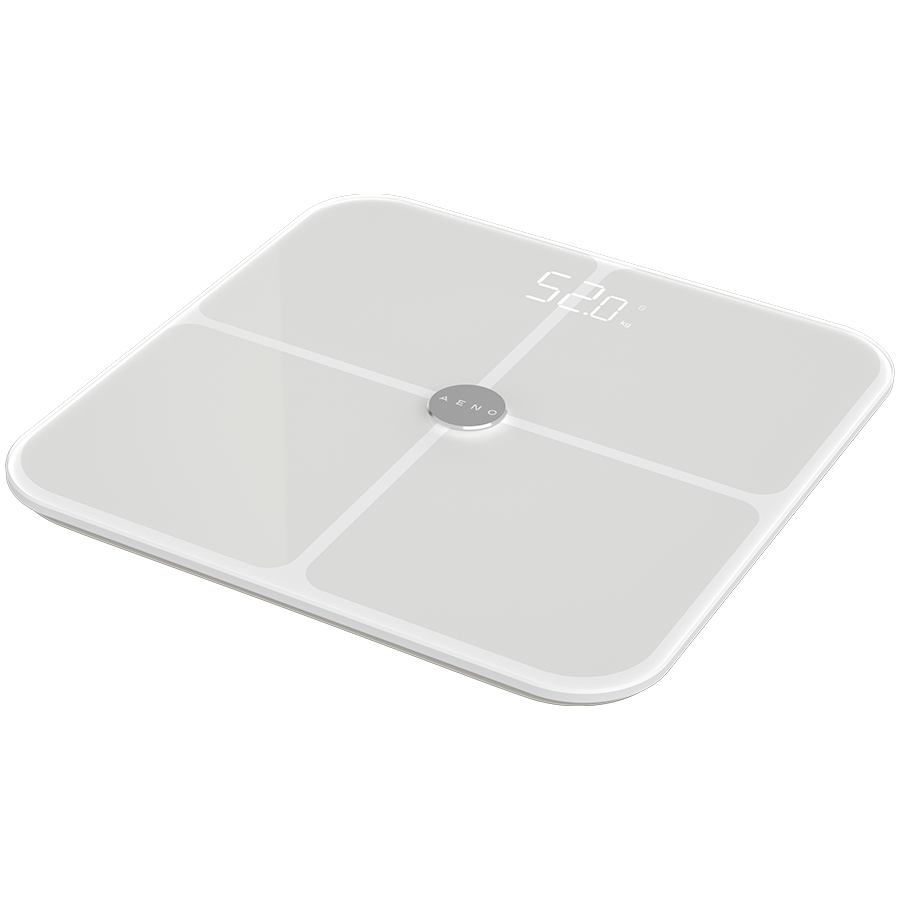 Pametna osobna vaga AENO BS1S (15 tjelesnih metrika, do 180 kg, Smart via BT, bijela)-0