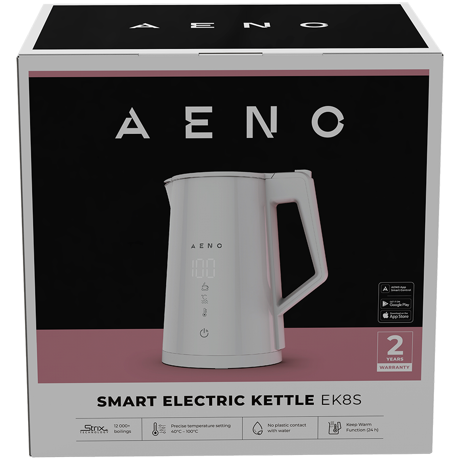 Električni čajnik AENO EK8S Smart (1850-2200W, 1.7L, kontrola temperature, Wi-Fi, LED ekran, automatsko isključivanje)-1