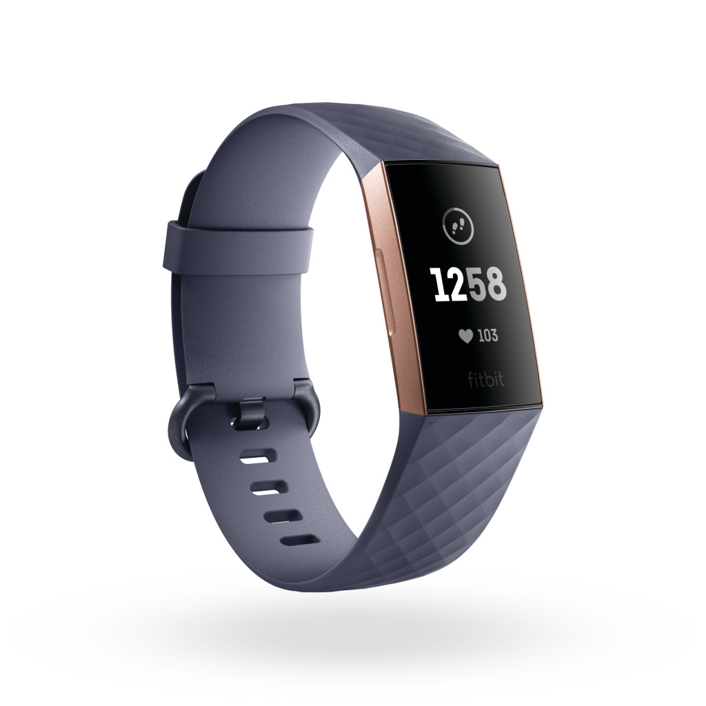 Fitness tracker FITBIT Charge 3 (rose gold, blue grey)-0