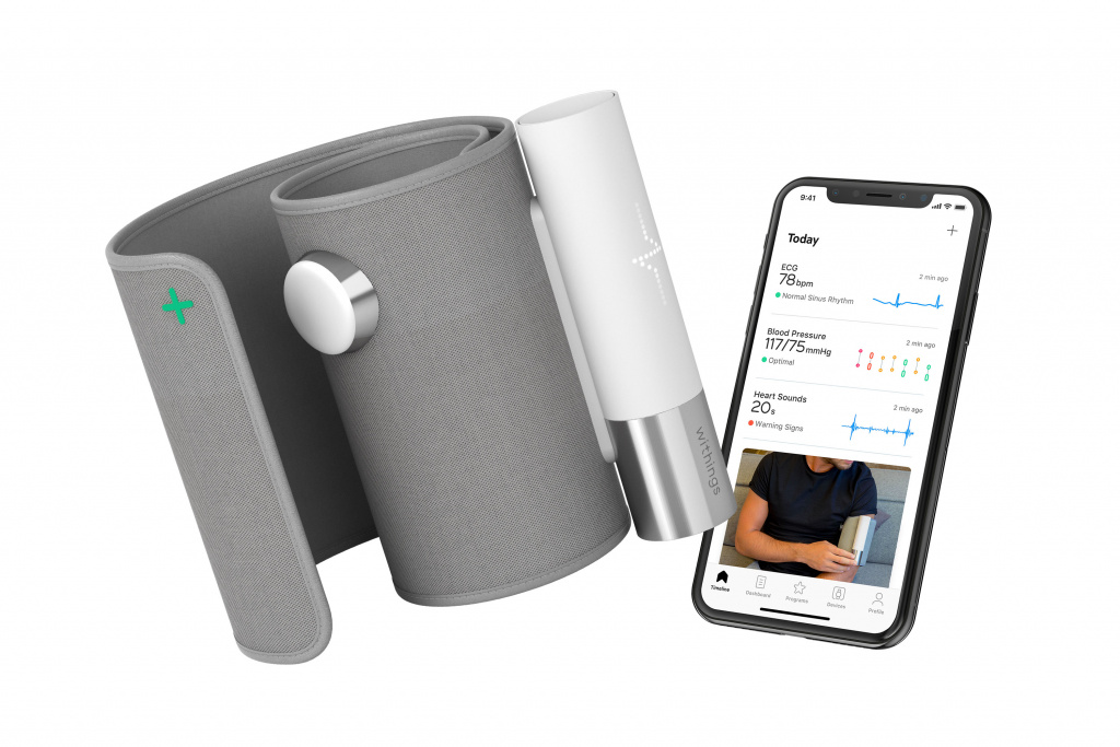 Monitor krvnog tlaka WITHINGS Blood Pressure Monitor Core w Wifi sync (senzor EKG, digitalni stetoskop, LED ekran)-2
