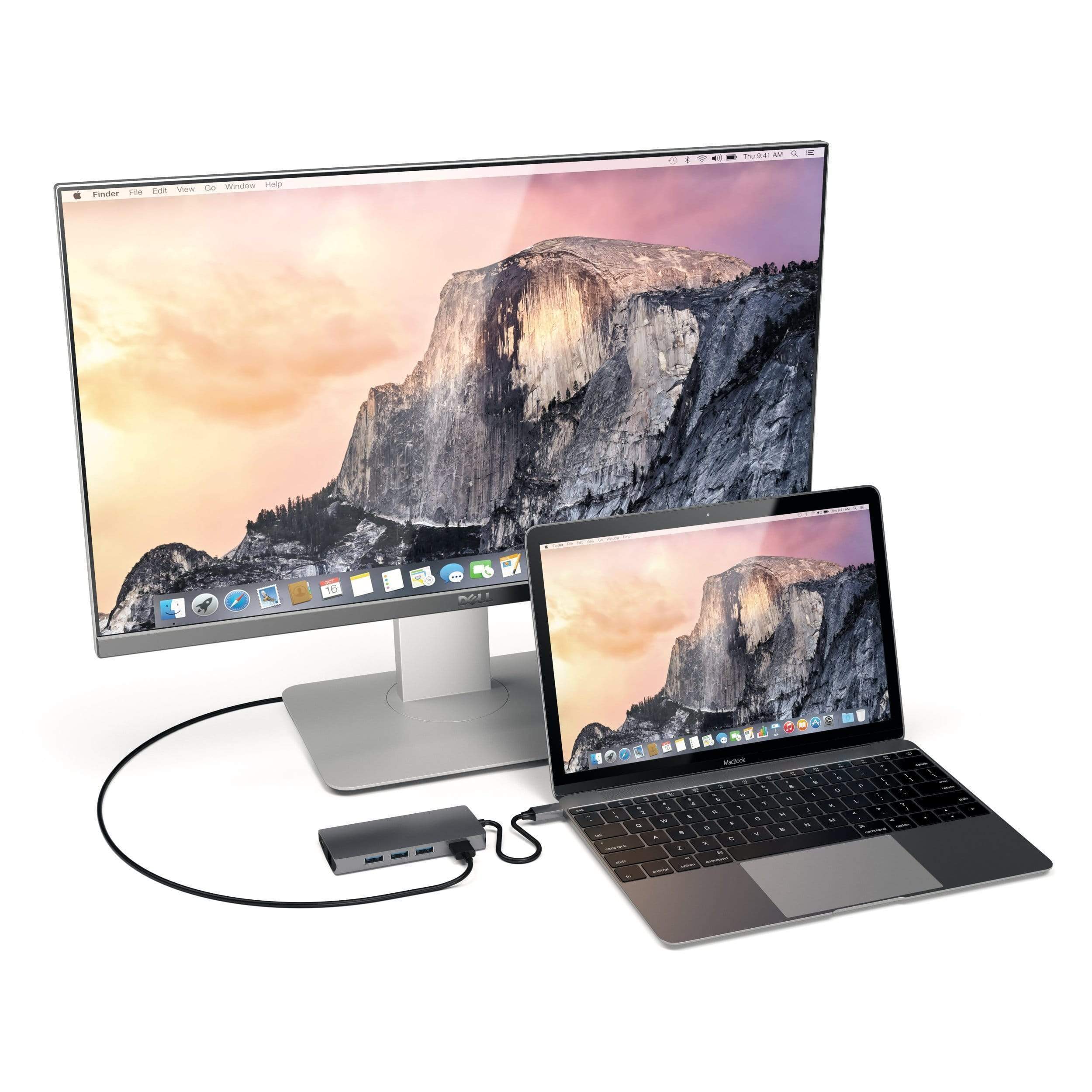 Satechi Aluminium Type-C Multi-Port Adapter (HDMI 4K,3x USB 3.0,MicroSD,Ethernet V2) - Space Grey-3