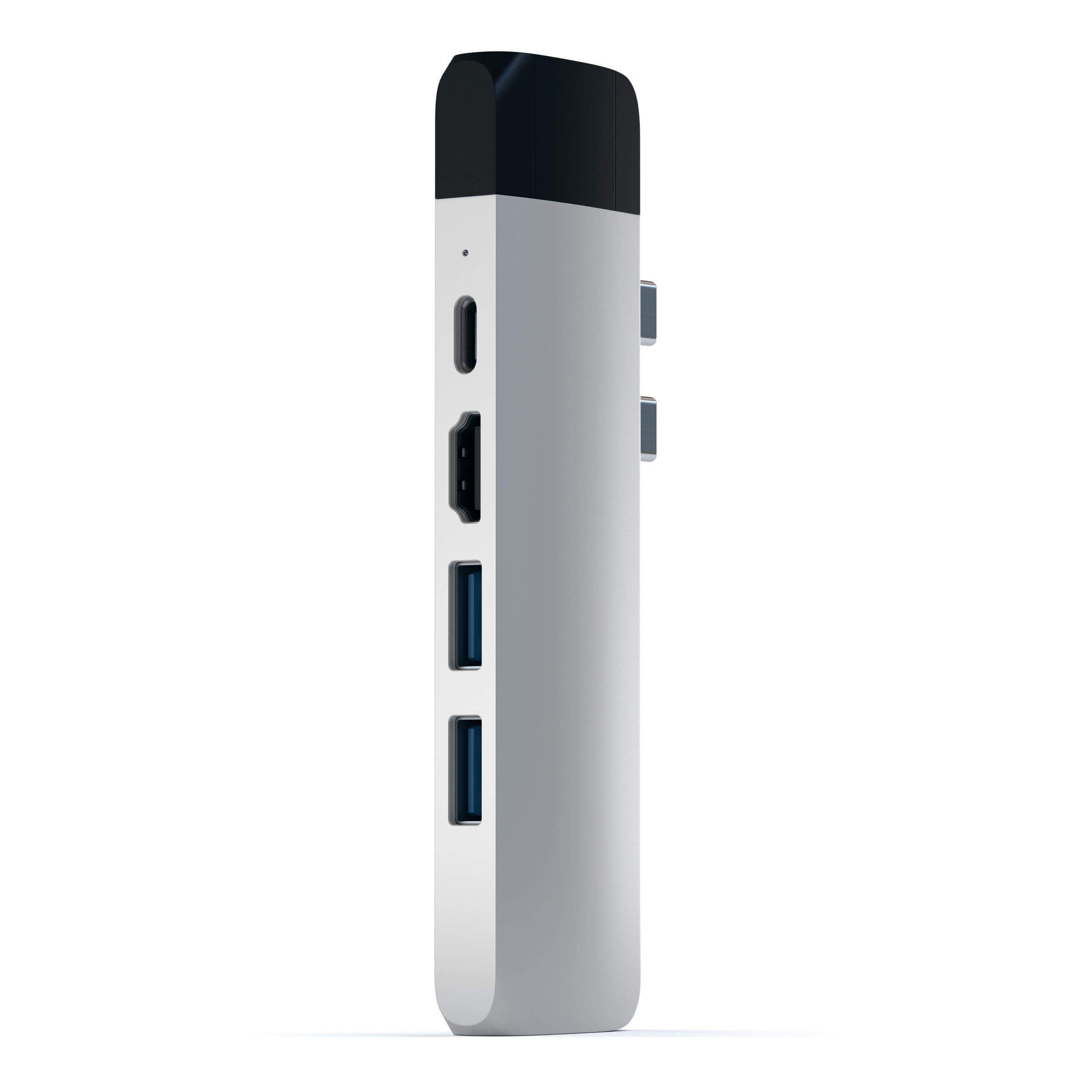 SATECHI Aluminium Type-C PRO Hub (HDMI 4K, PassThroughCharging, 1x USB3.0, 1xSD, Ethernet) - Srebrni-4