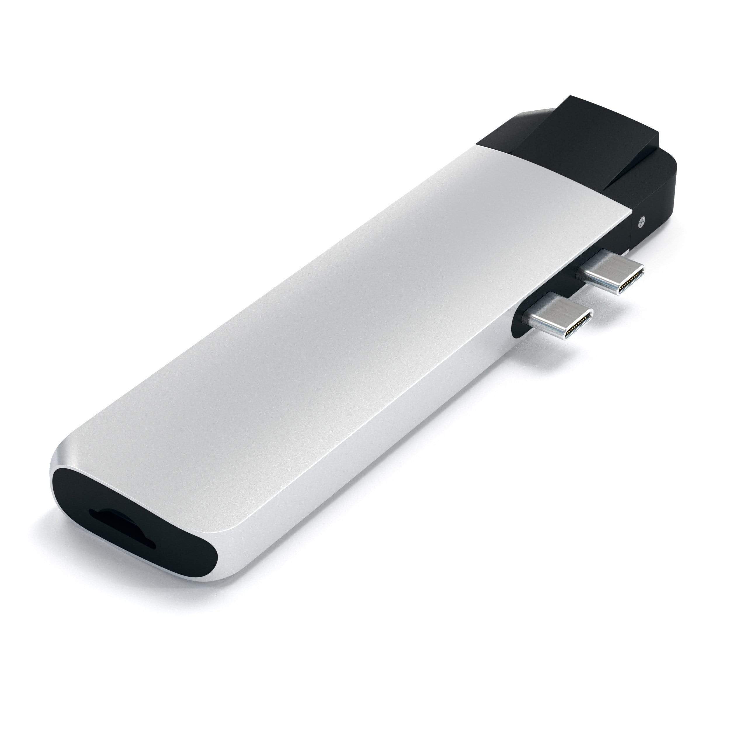 SATECHI Aluminium Type-C PRO Hub (HDMI 4K, PassThroughCharging, 1x USB3.0, 1xSD, Ethernet) - Srebrni-2