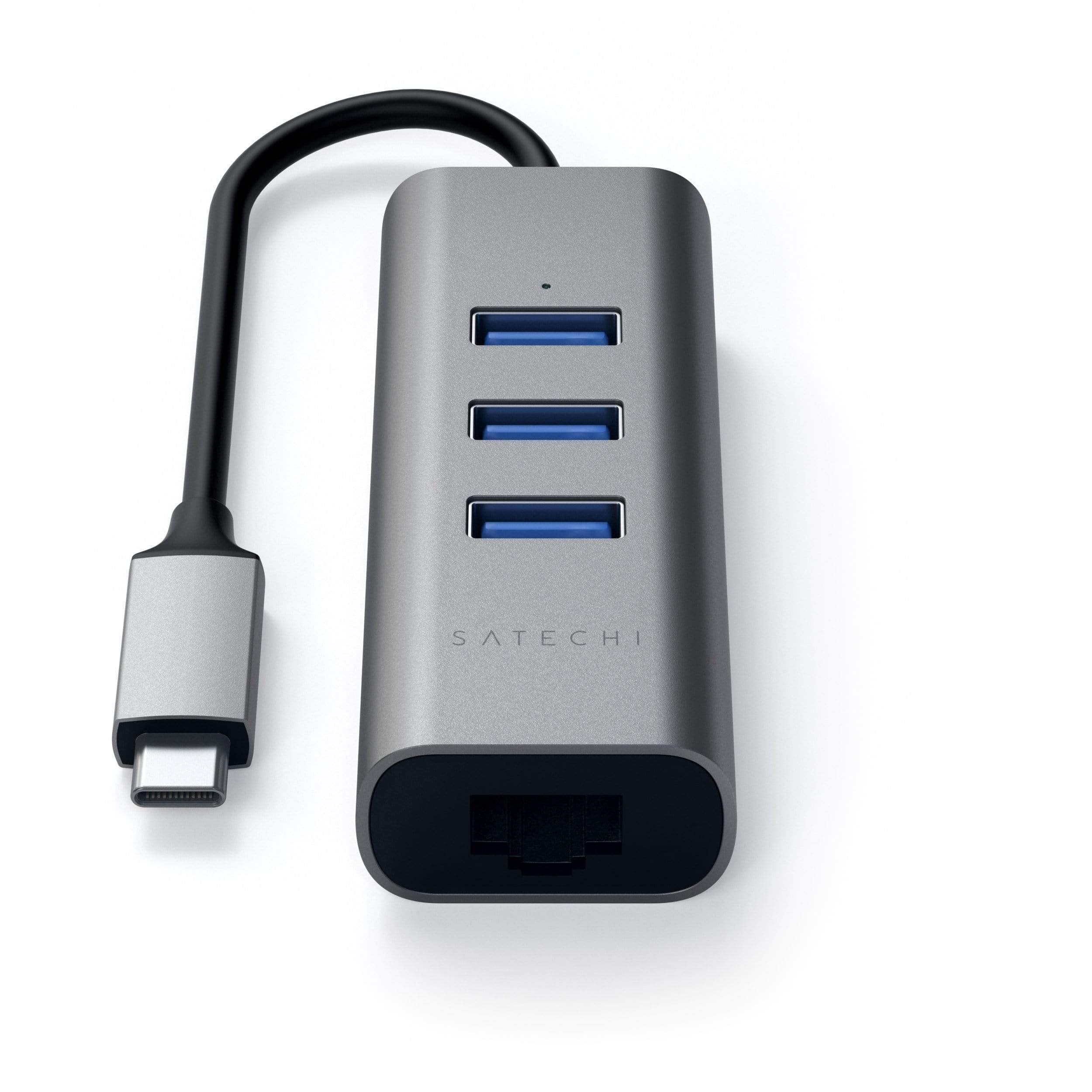 Adapter SATECHI Aluminium Type-C Hub (3x USB 3.0, Ethernet) - Space Grey-3