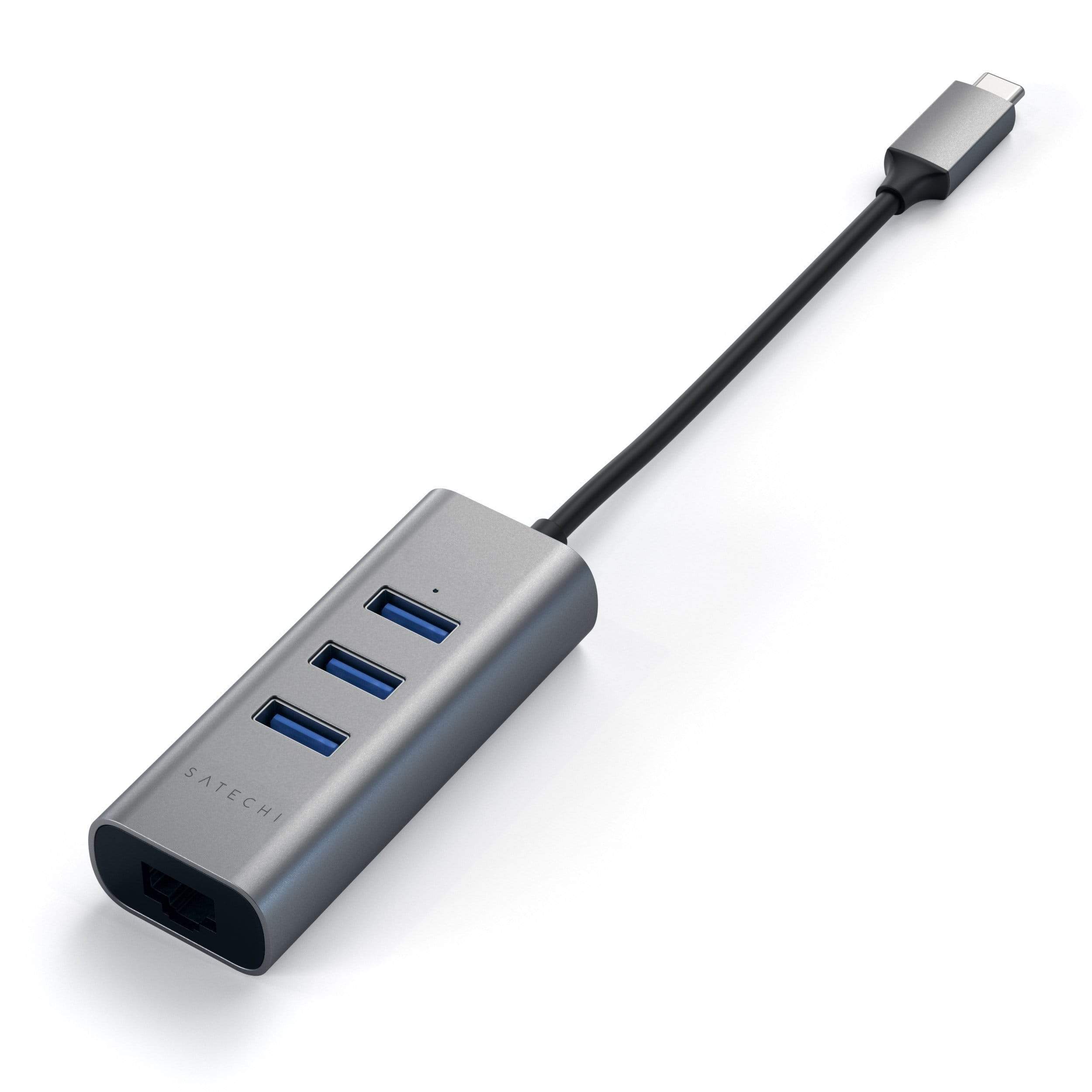 Adapter SATECHI Aluminium Type-C Hub (3x USB 3.0, Ethernet) - Space Grey-4