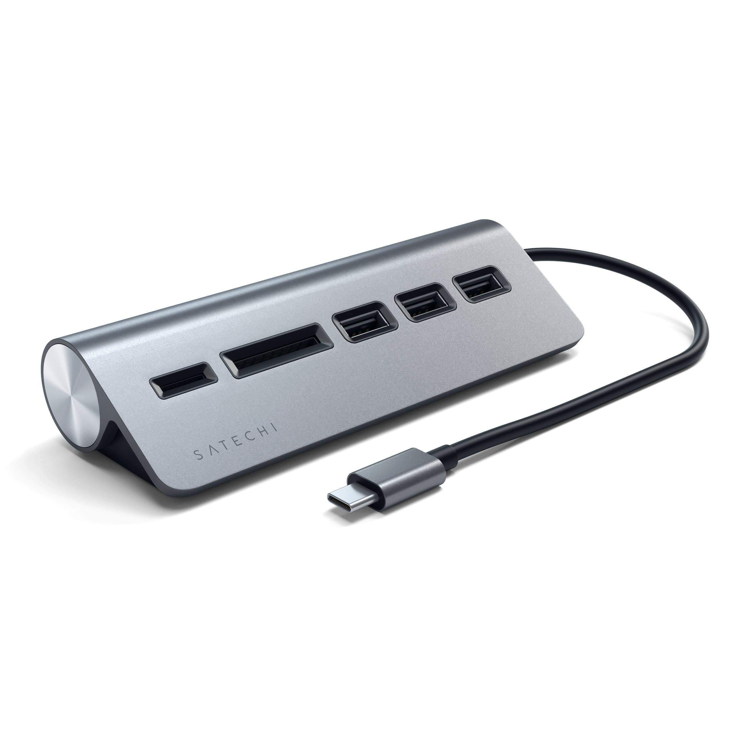 Satechi Aluminium Type-C USB Hub (3x USB 3.0,MicroSD) - Space Grey-4