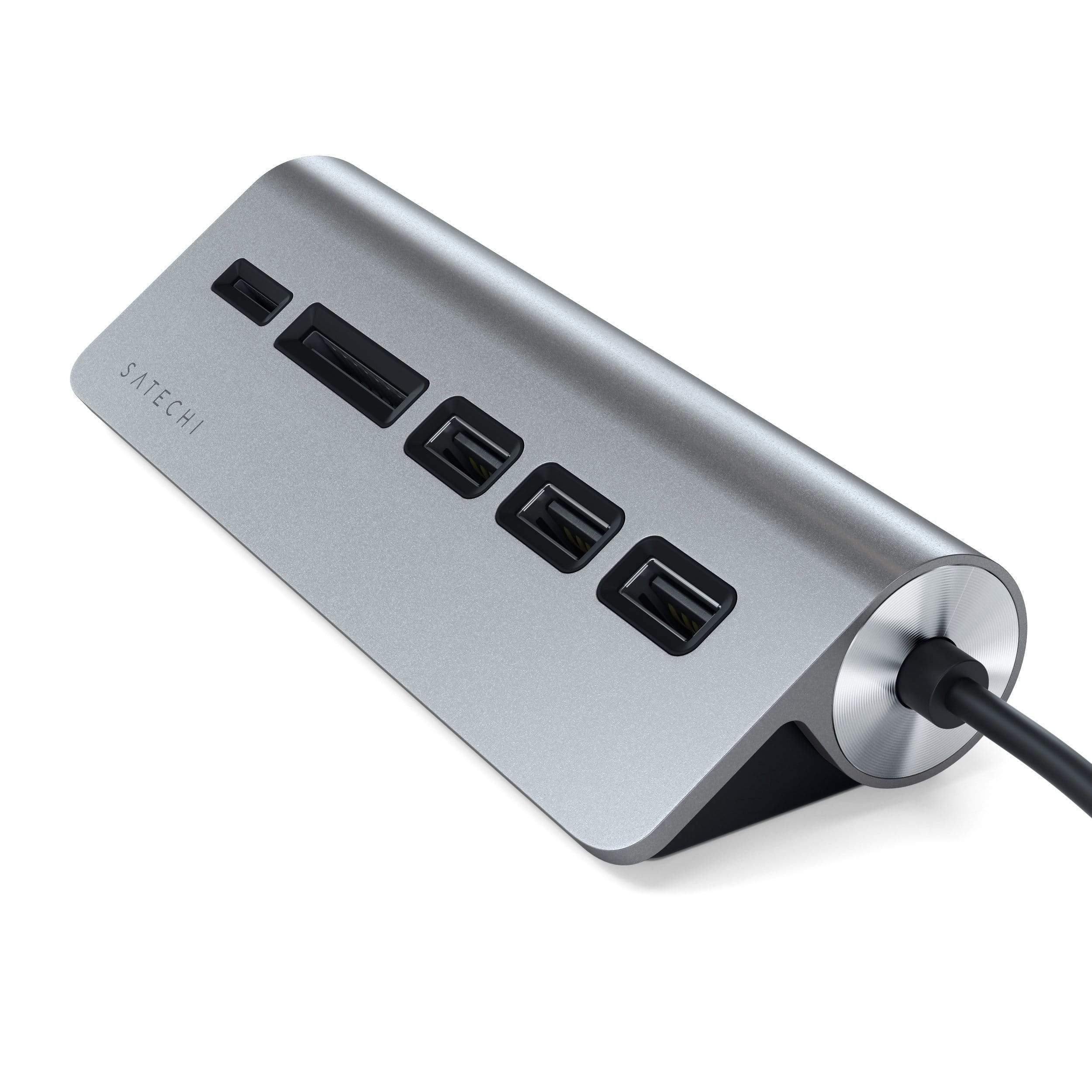 Satechi Aluminium Type-C USB Hub (3x USB 3.0,MicroSD) - Space Grey-5