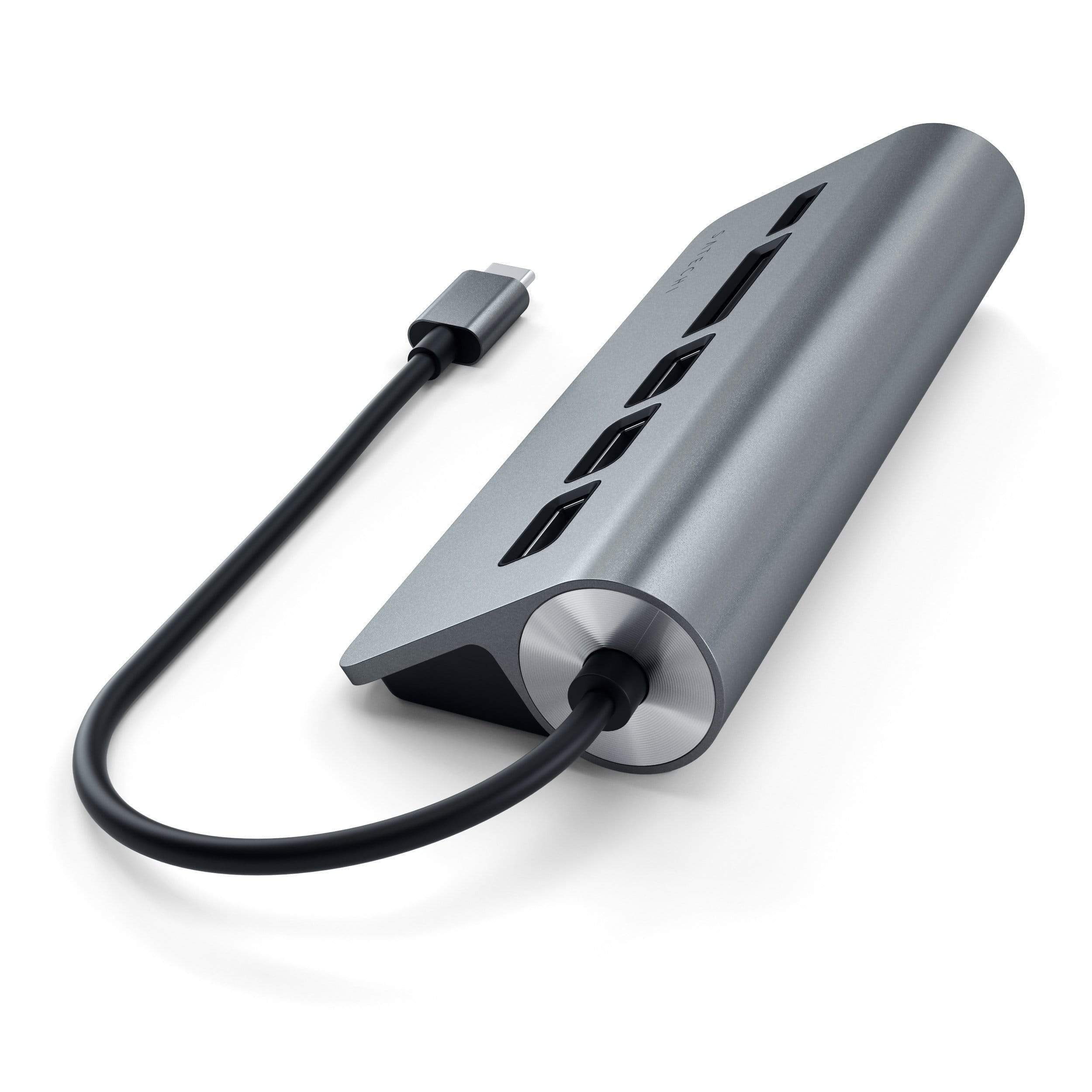Satechi Aluminium Type-C USB Hub (3x USB 3.0,MicroSD) - Space Grey-2