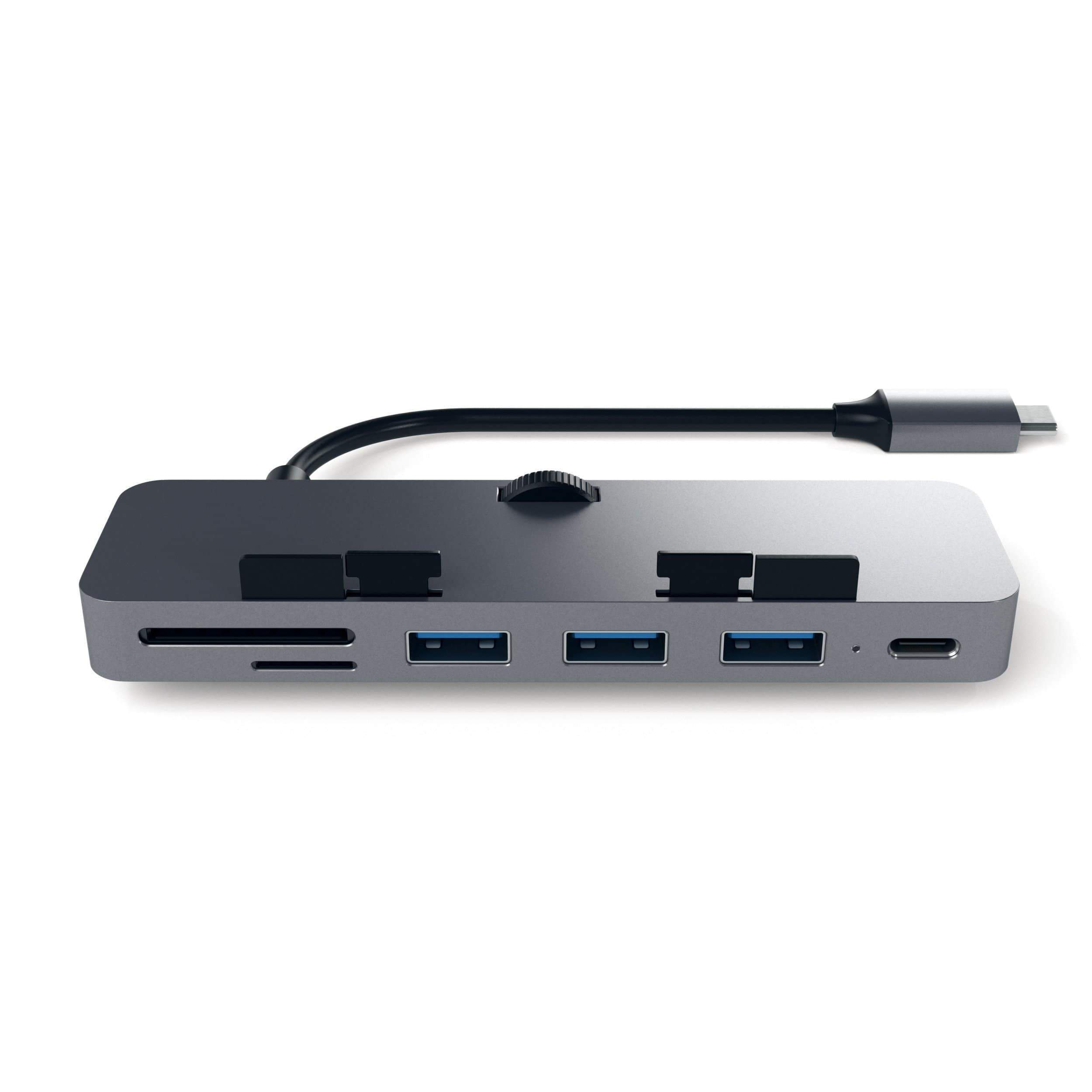 SATECHI Aluminum Type-C CLAMP PRO Hub (3x USB 3.0, MicroSD) - Space Grey-8