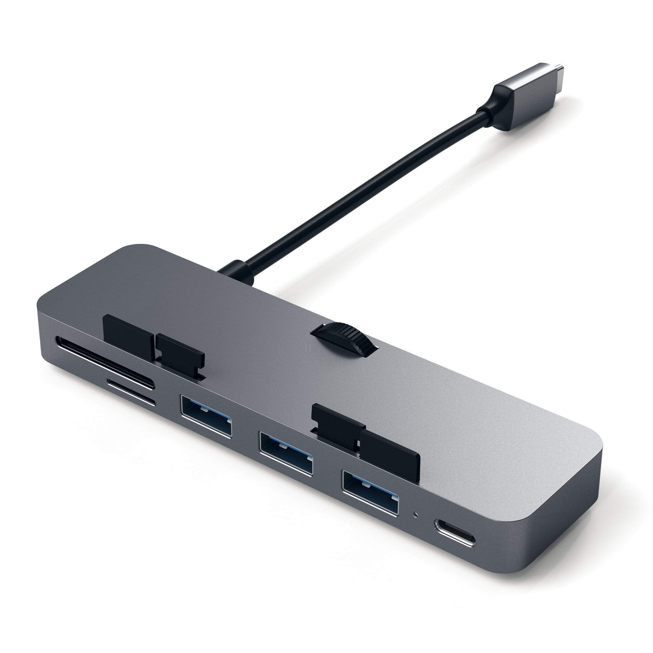 SATECHI Aluminum Type-C CLAMP PRO Hub (3x USB 3.0, MicroSD) - Space Grey-9