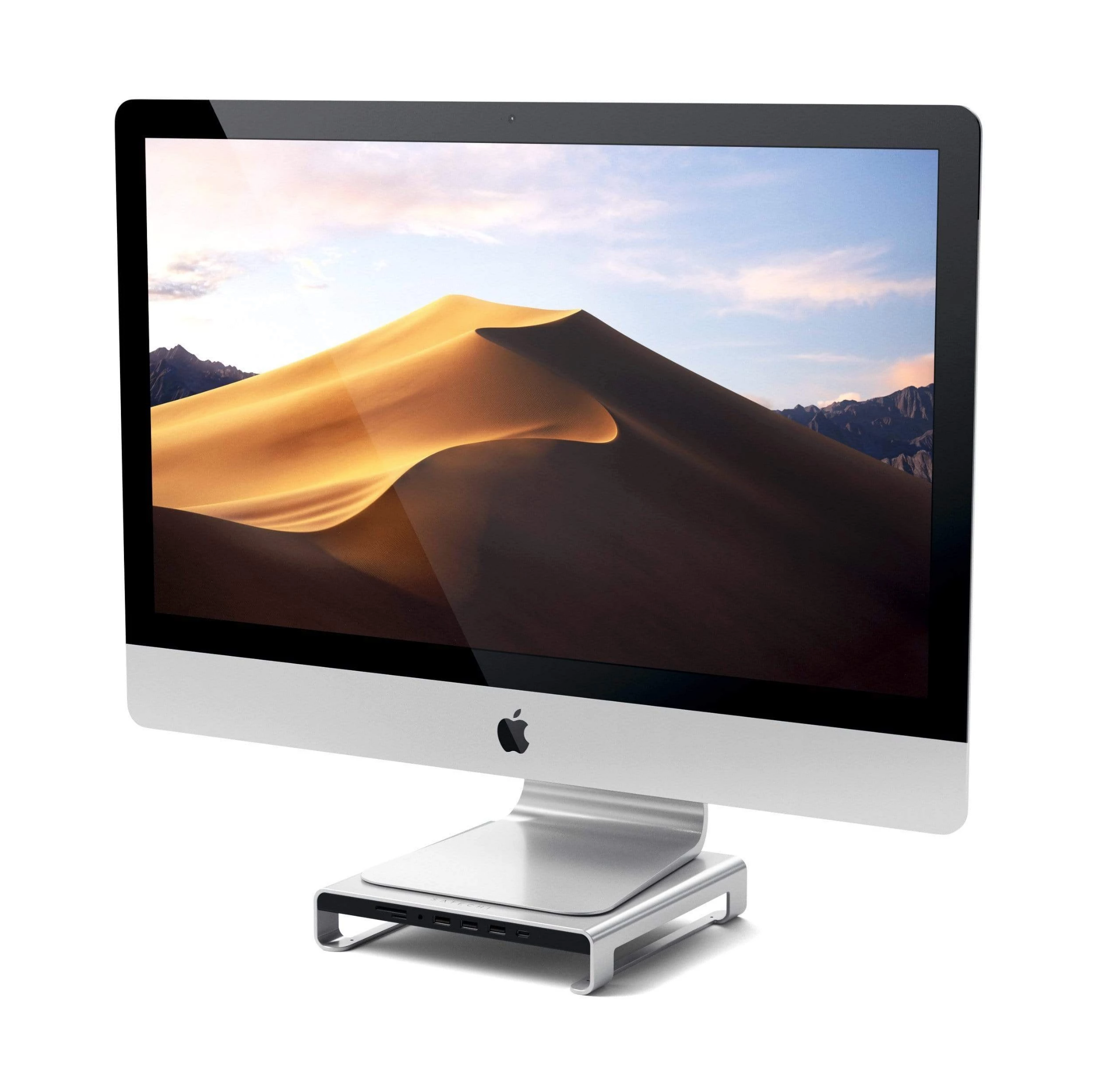 Satechi Aluminum Monitor Stand Hub for iMac - Silver-3