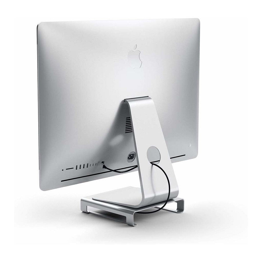 Satechi Aluminum Monitor Stand Hub for iMac - Silver-10