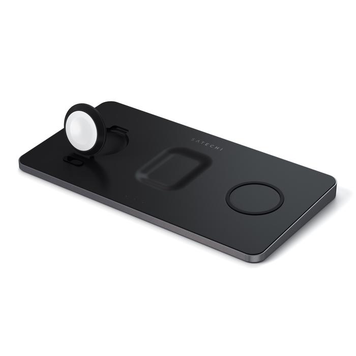 Bežični punjač SATECHI Trio Wireless Charging Pad (Apple Watch, Airpods, iPhone) crni-1