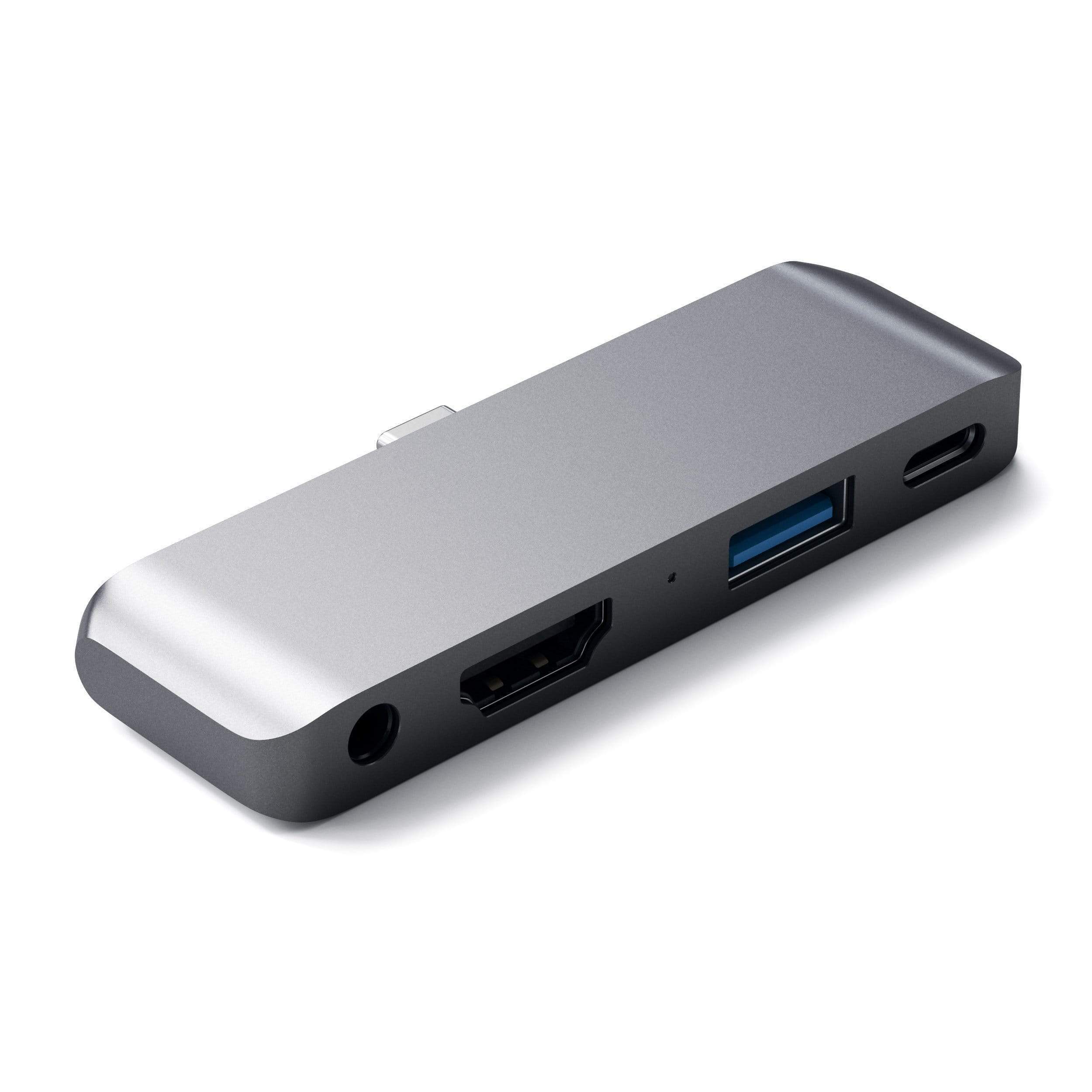 Satechi Aluminium Type-C Mobile Pro Hub (HDMI 4k,1x Jack 3mm,1x USB-A,1x USB-C) - Space Grey-0