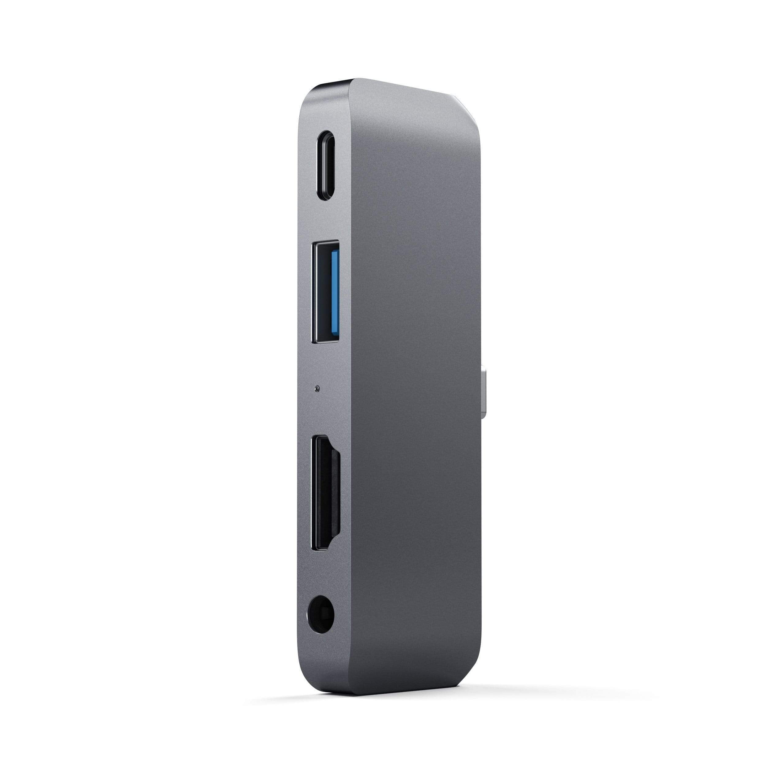 Satechi Aluminium Type-C Mobile Pro Hub (HDMI 4k,1x Jack 3mm,1x USB-A,1x USB-C) - Space Grey-4