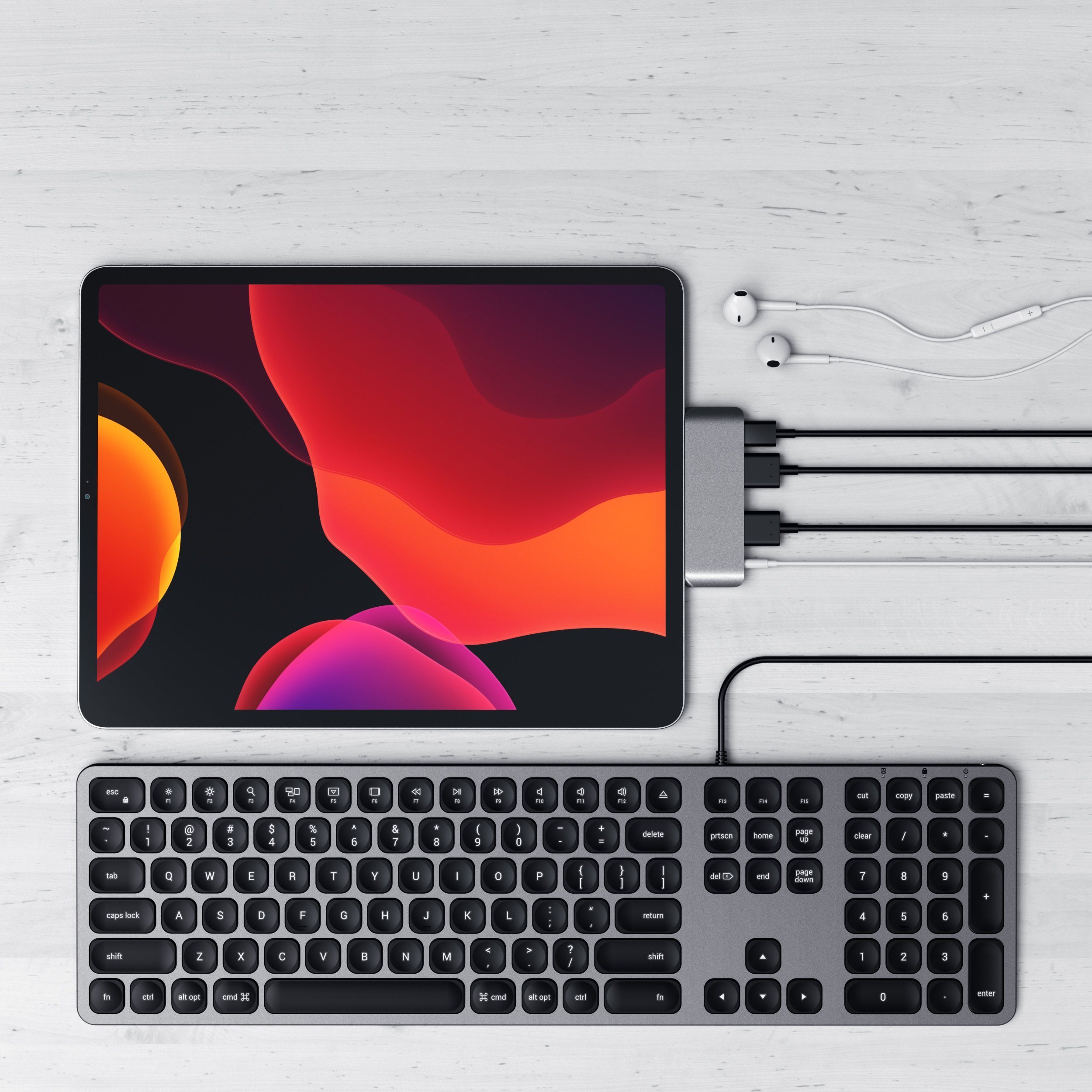 Satechi Aluminium Type-C Mobile Pro Hub (HDMI 4k,1x Jack 3mm,1x USB-A,1x USB-C) - Space Grey-1