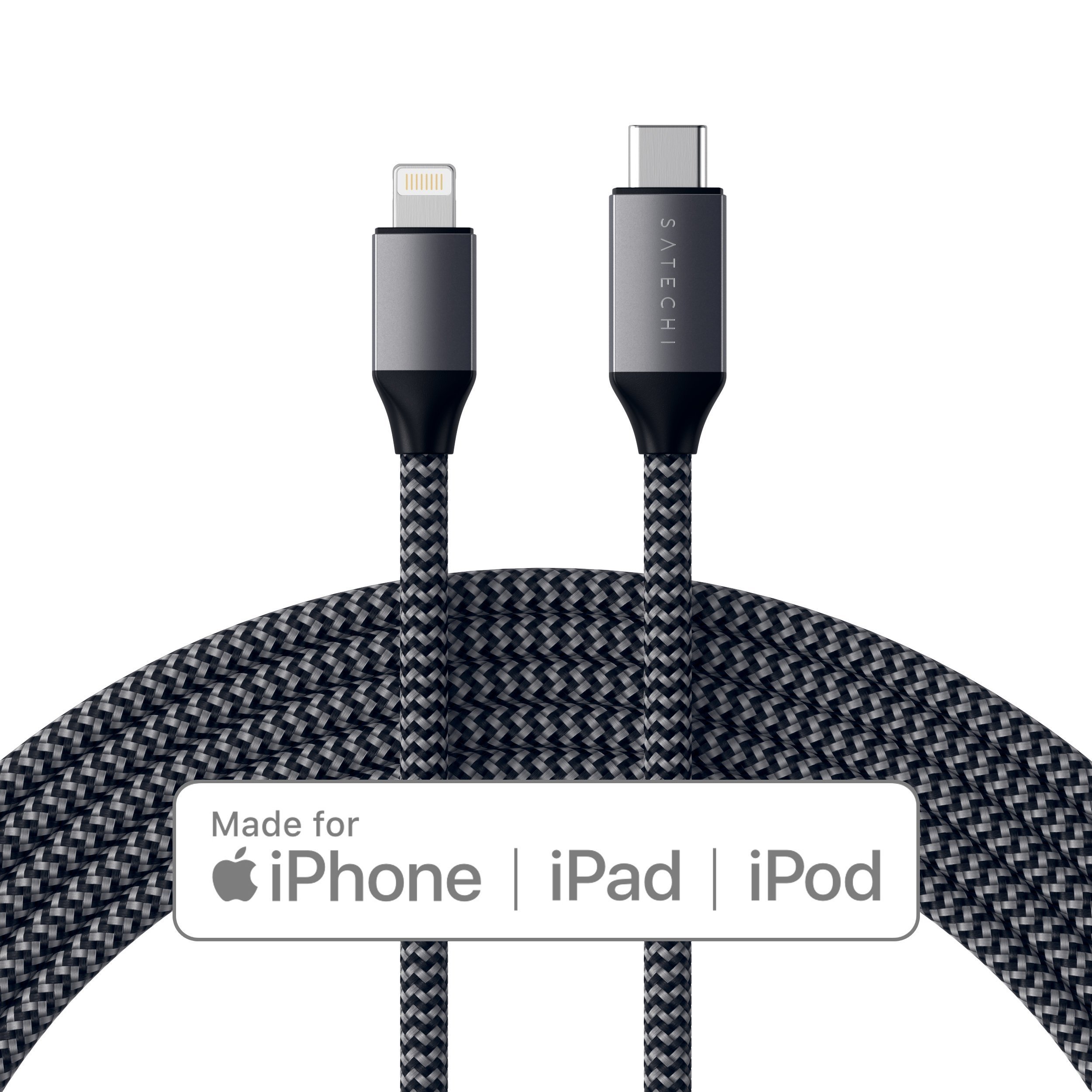 Satechi Type-C to Lightning Charging Cable - Space Grey-2