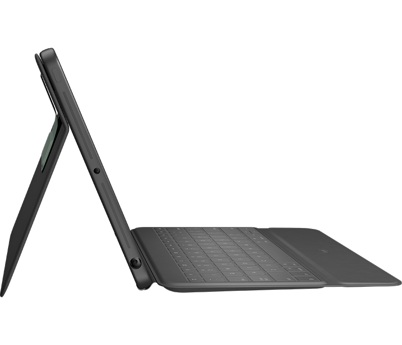 Logitech Rugged Folio Ultra-protective keyboard case with Smart Connector for iPad (7th, 8th, 9th and 10th gen) - Graphite - UK-1