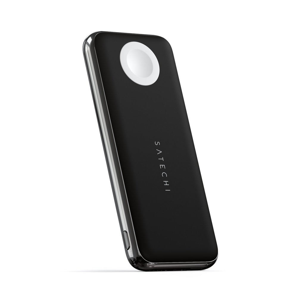 Power Bank SATECHI Quatro Wireless Qi Wireless 5W, AW 2.5W, USB-C PD 18W, USB-A 12W - Space Grey-0