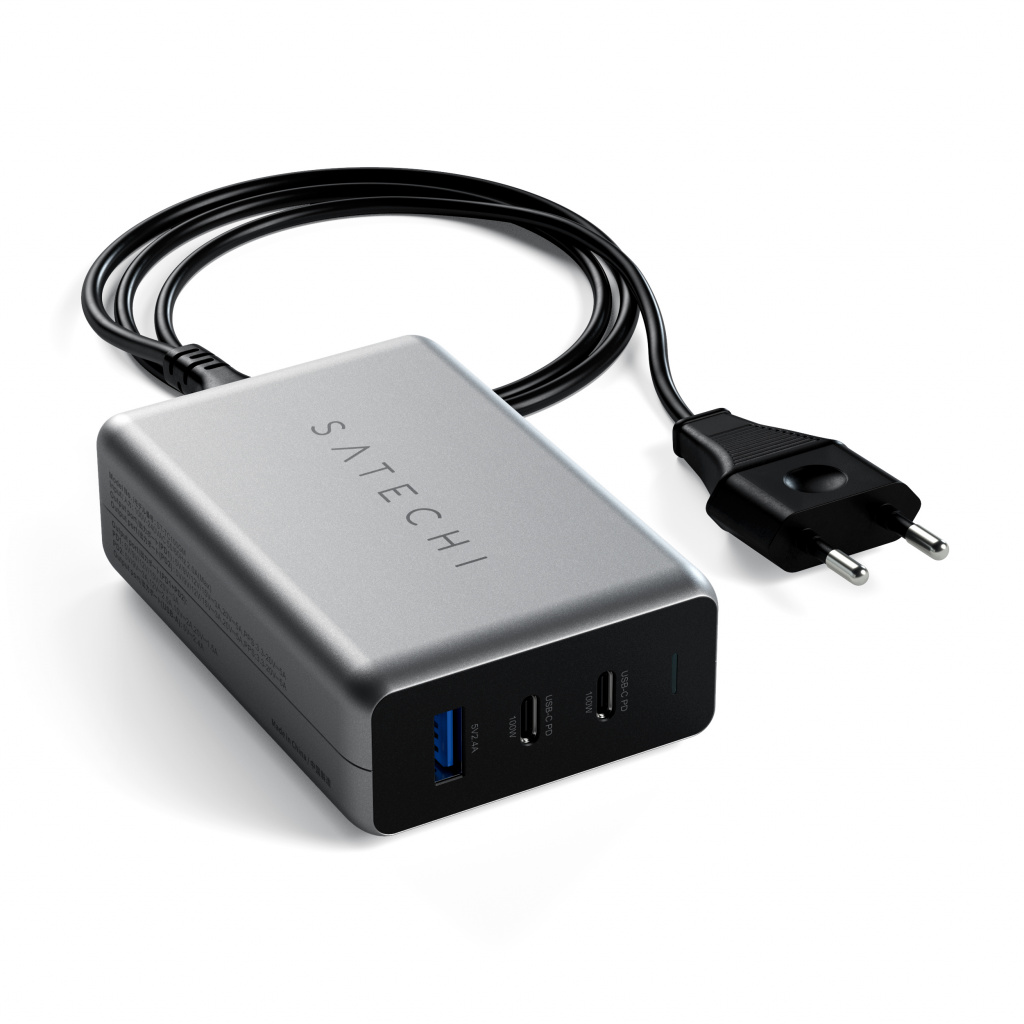 SATECHI USB-C PD Compact GAN Charger 100W (1xUSB-C PD, 2xUSB-C PD, 1xUSB-C PD, 1xUSB-A, 2x USB-C PD)-1