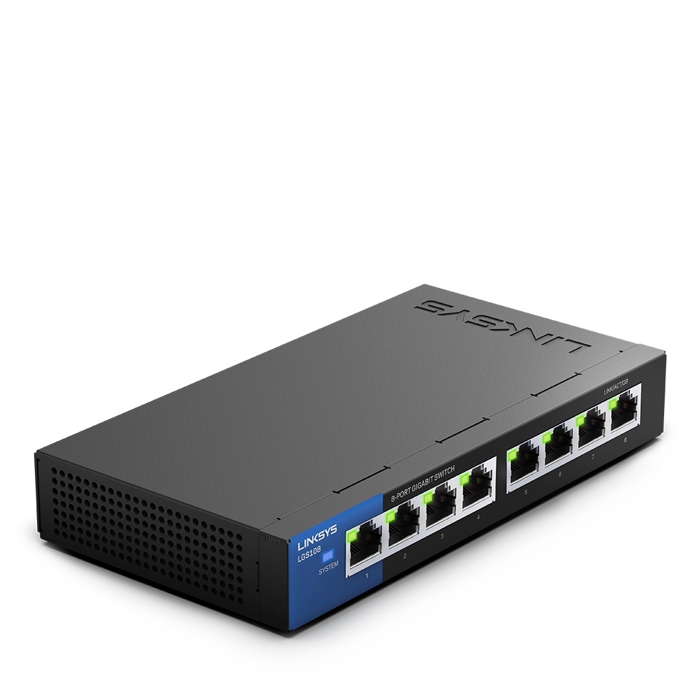Linksys LGS108 8-Port Business Desktop Gigabit Switch-0