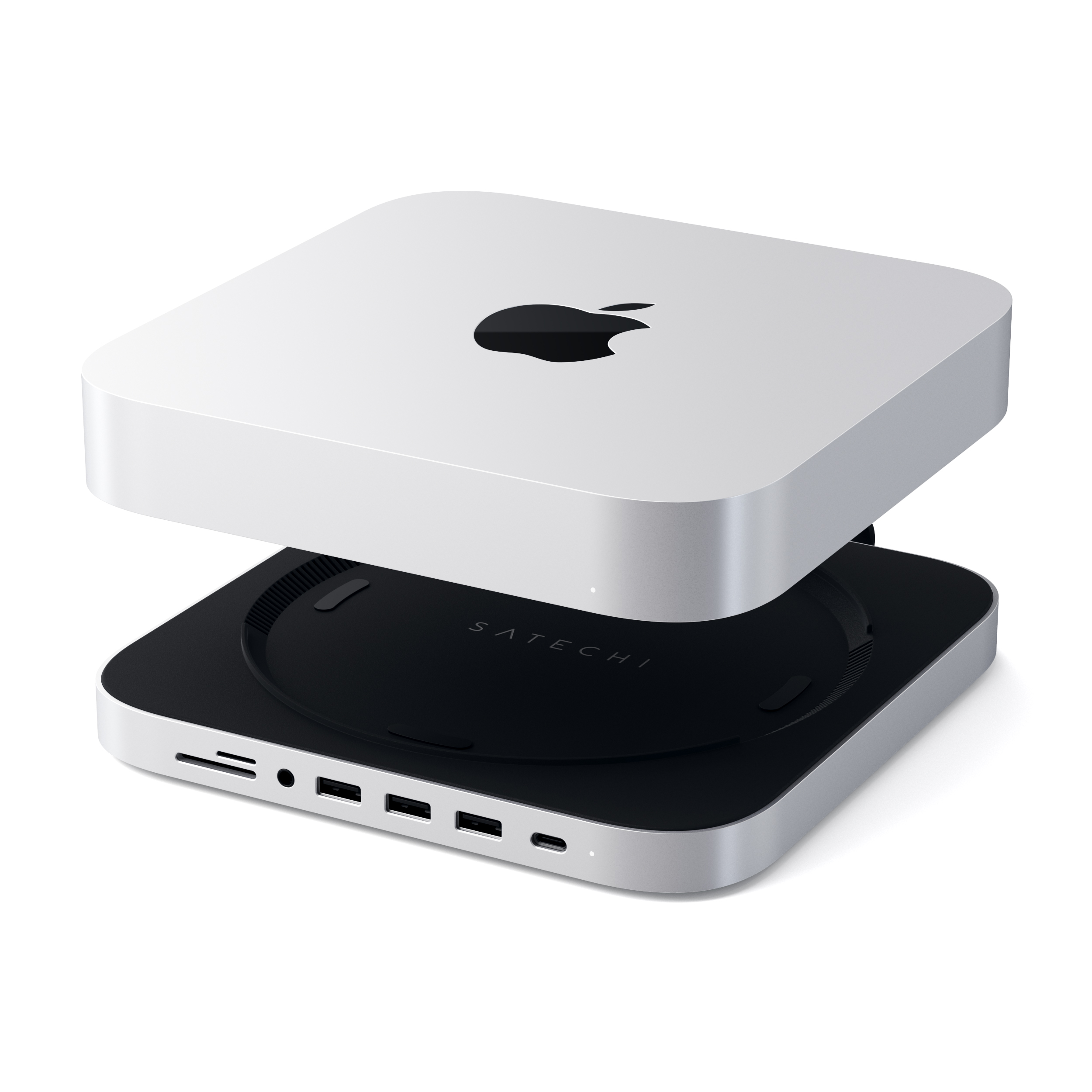 Satechi Aluminium Type-C Stand and Hub for Mac Mini - Silver-3