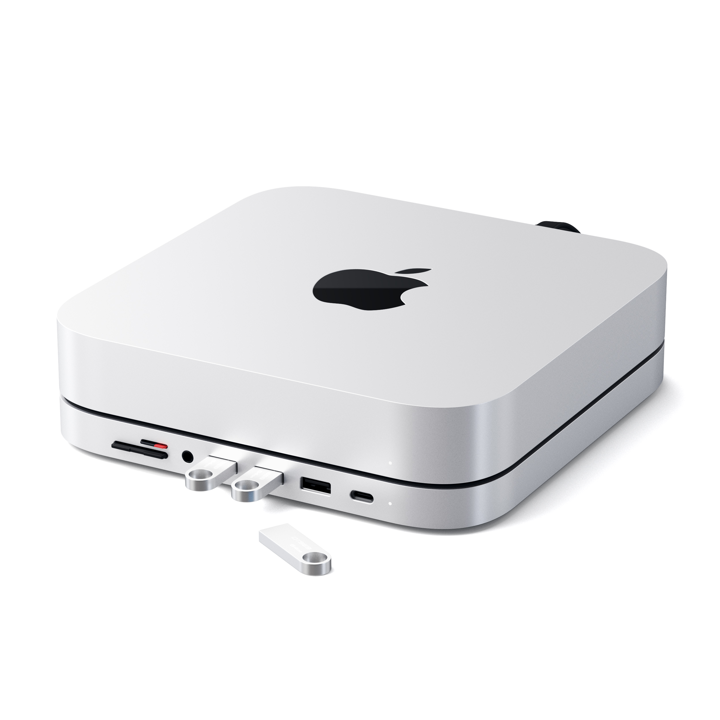 Satechi Aluminium Type-C Stand and Hub for Mac Mini - Silver-2