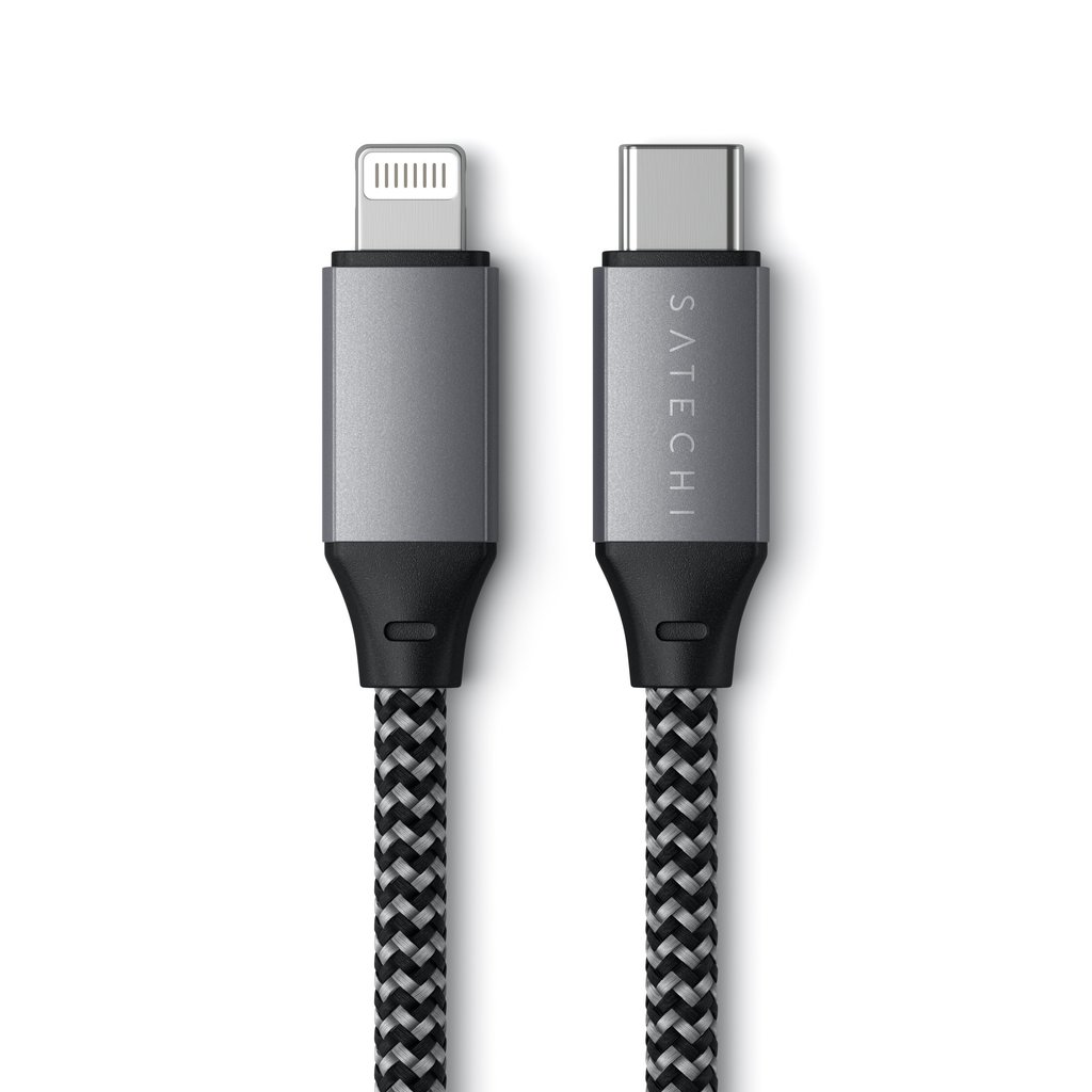 Satechi USB-C to Lightning Short Cable 25cm - Space Grey-0