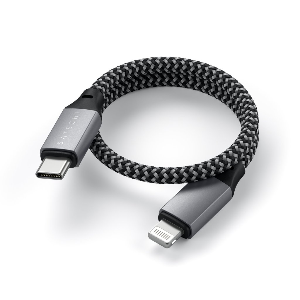 Satechi USB-C to Lightning Short Cable 25cm - Space Grey-1