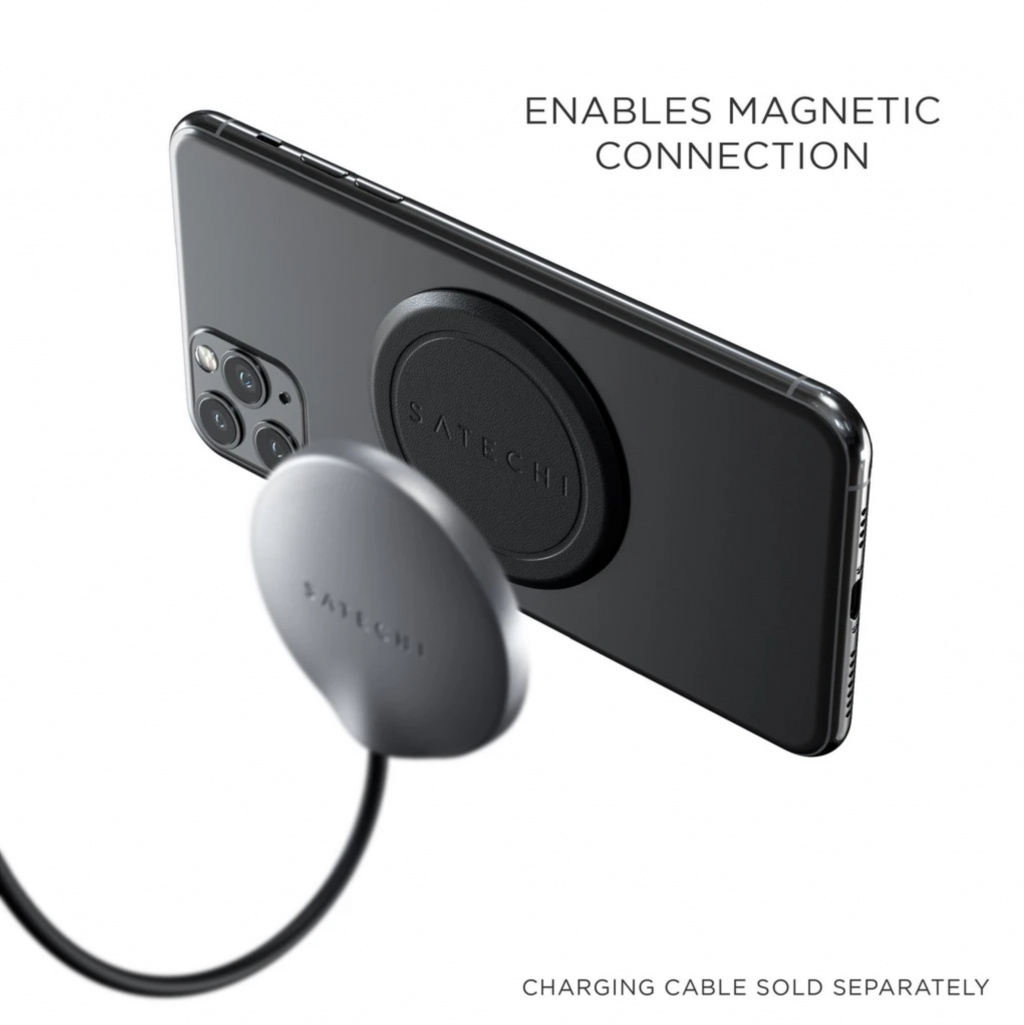 Satechi Magnetic Sticker for iPhone 11/12 - crna-5