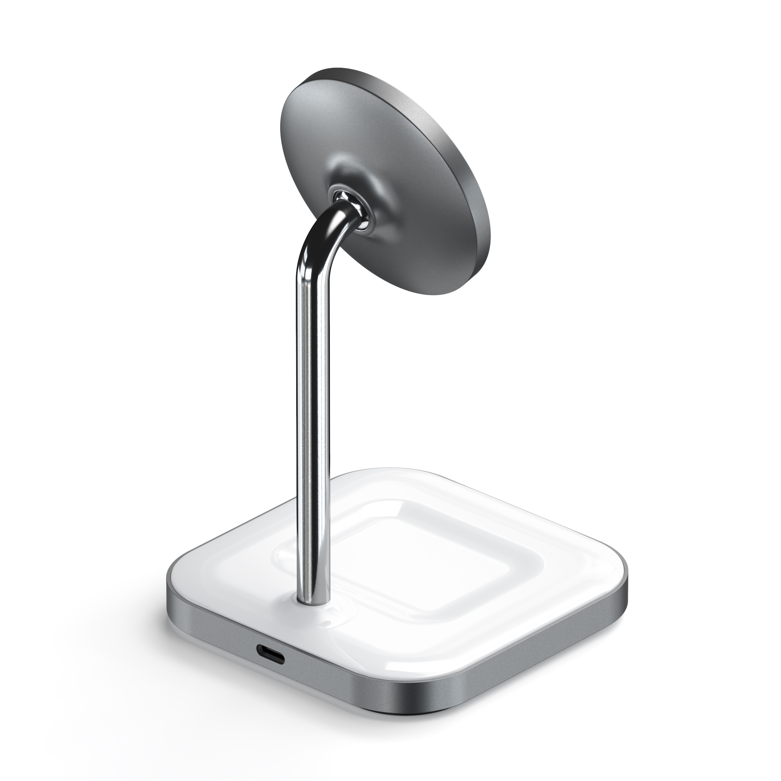 Bežični punjač SATECHII Aluminium 2-in-1 Magnetic Wireless Charging bijeli-5