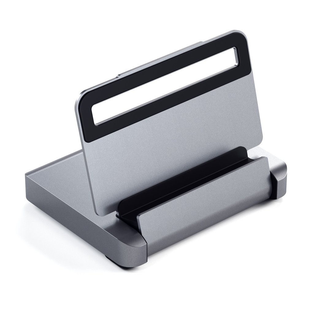 SATECHI Aluminium Stand & Hub za iPad Pro (USB-C PD do 60W, 4K HDMI(60Hz), USB-A, SDcard, audio 3.5mm) - Space Grey-0