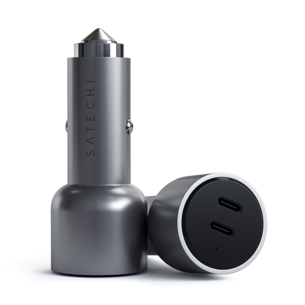 Satechi 40W Dual USB-C PD Car Charger - Silver-4
