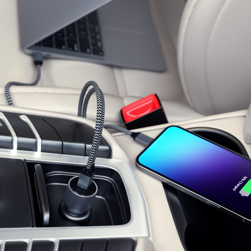 Satechi 40W Dual USB-C PD Car Charger - Silver-6