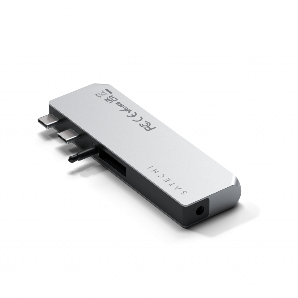 SATECHI Aluminium Pro Hub Mini (1xUSB4 96W, 1xHDMI 6K 60Hz, 2 x USB-A 3.0, 1xEthernet, 1xUSB-C, 1xAudio) - Srebrni-6