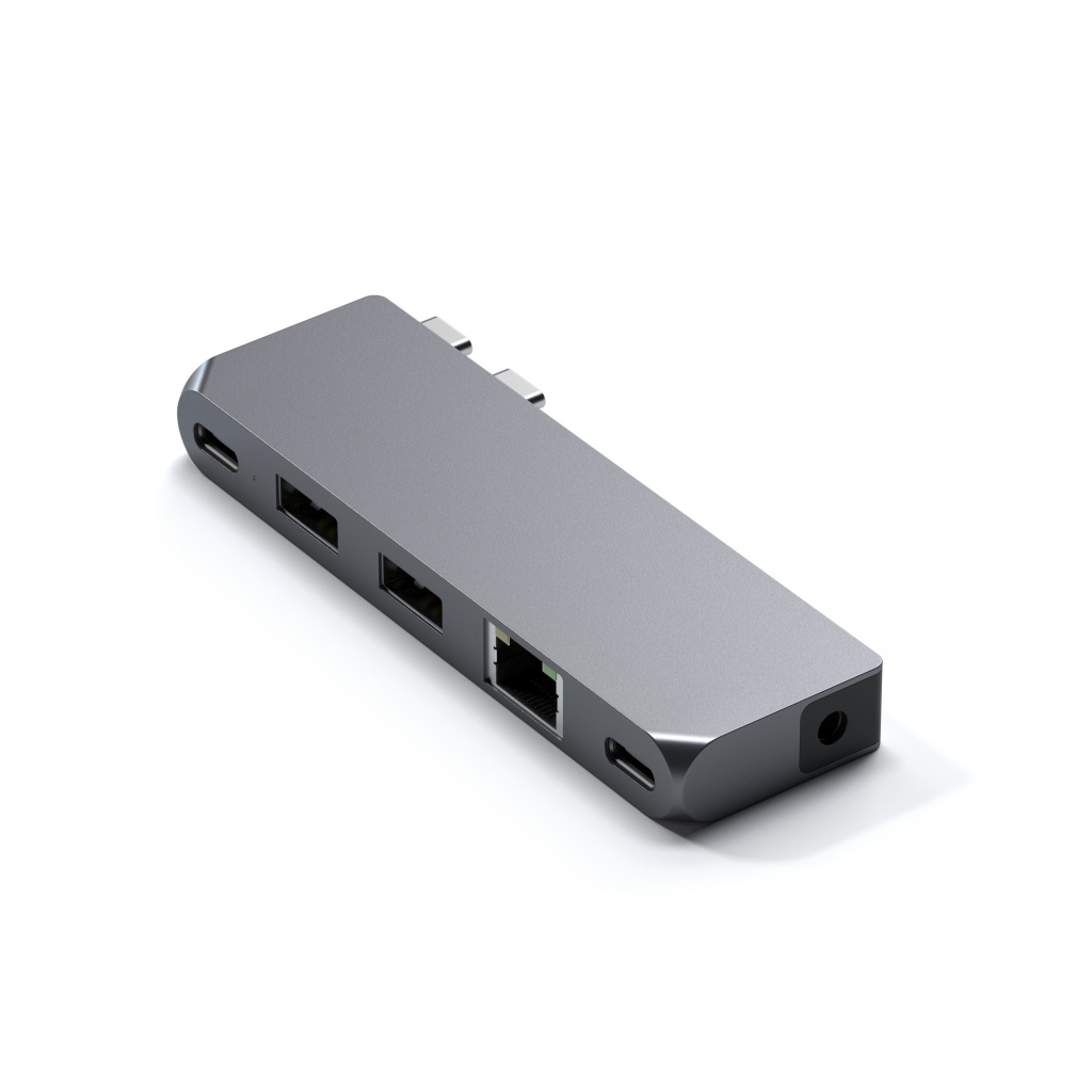 Satechi Aluminium Pro Hub Mini (1xUSB4 96W, 1xHDMI 6K 60Hz, 2 x USB-A 3.0, 1xEthernet, 1xUSB-C, 1xAudio) - Space Grey