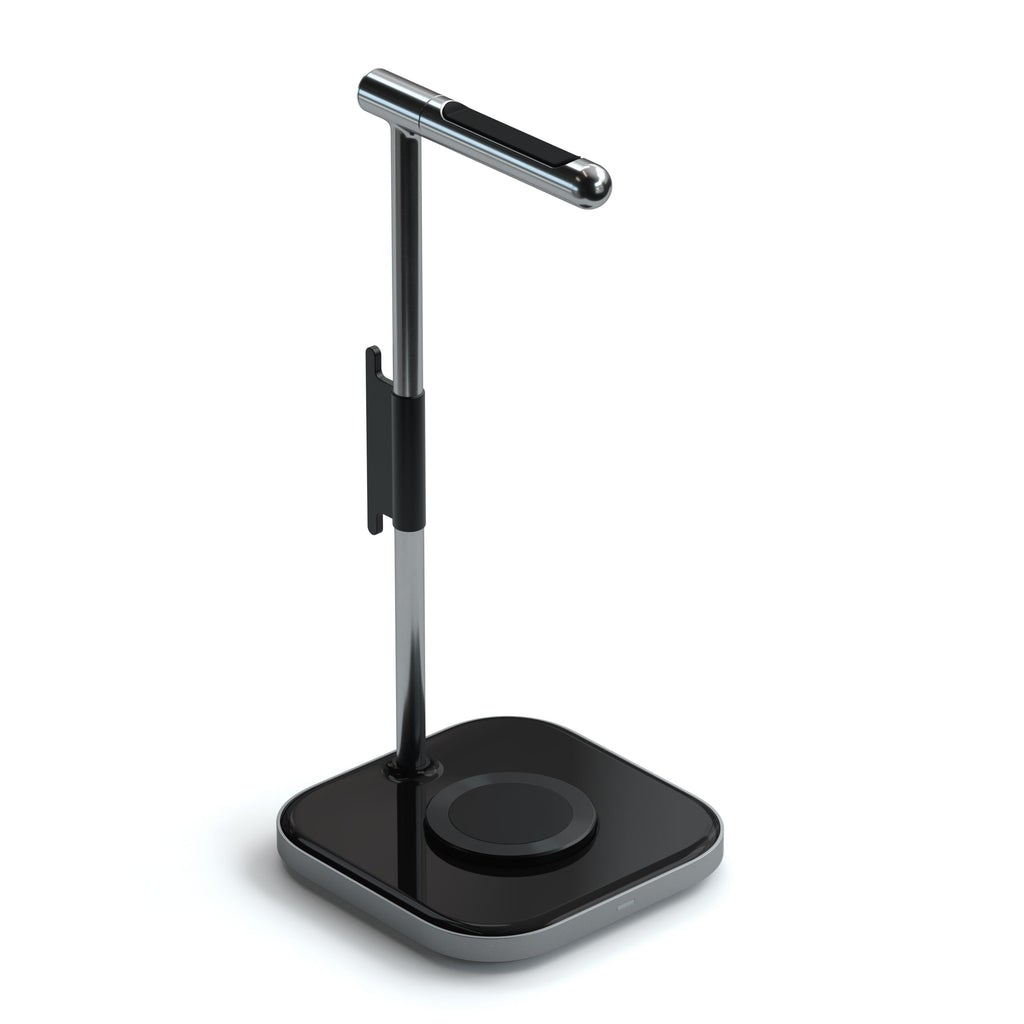 Satechi 2-IN-1 Headphone Stand w Wireless Charger USB-C (Cable inc., Adapter not inc.) - Space Grey)-2