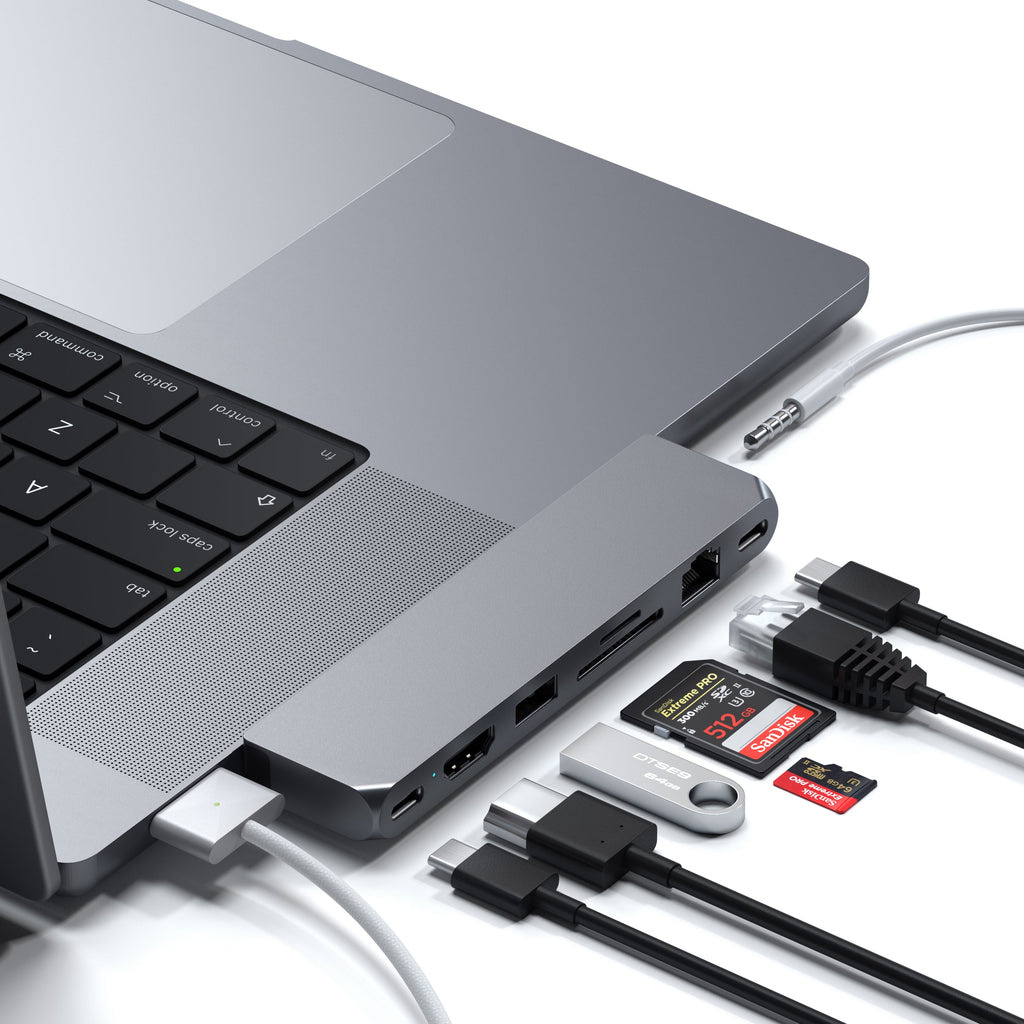 Satechi Pro Hub Max (1xUSB4,1x HDMI 4K 60Hz,1xUSB-A3.0,1x micro/SD,1xEthernet,1xUSB-C,1xAudio) - Space Grey-2