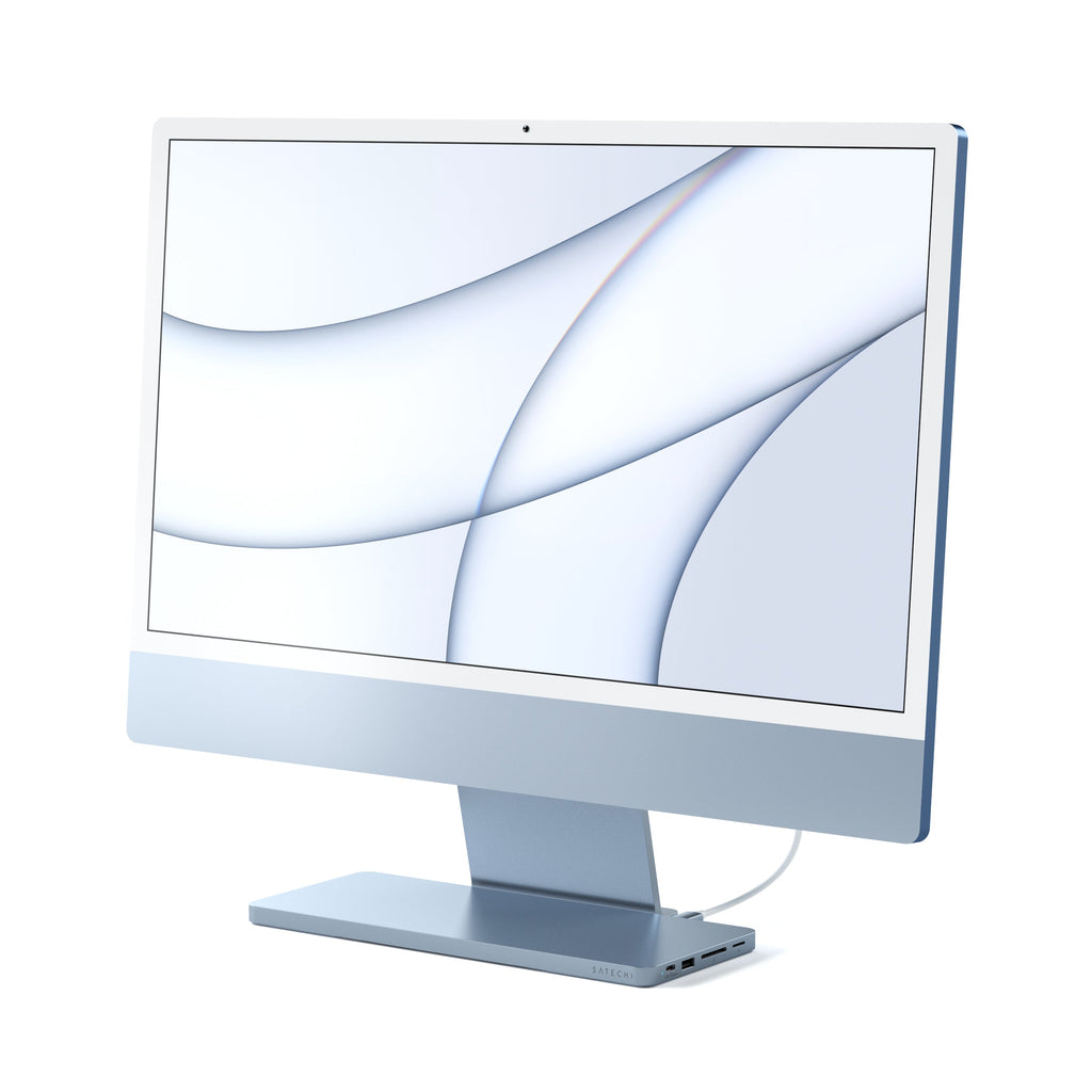 USB-C Slim Dock SATECHI 24" IMAC (1xType-C Upstream Port, 2x USB 2.0, 1xMicro SD, 1xSD Card, 1xUSB-A, 1x M.2 SSD slot, 1xUSB-C) - Plava-4