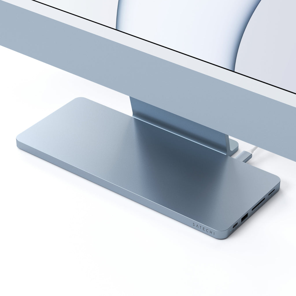 USB-C Slim Dock SATECHI 24" IMAC (1xType-C Upstream Port, 2x USB 2.0, 1xMicro SD, 1xSD Card, 1xUSB-A, 1x M.2 SSD slot, 1xUSB-C) - Plava-1