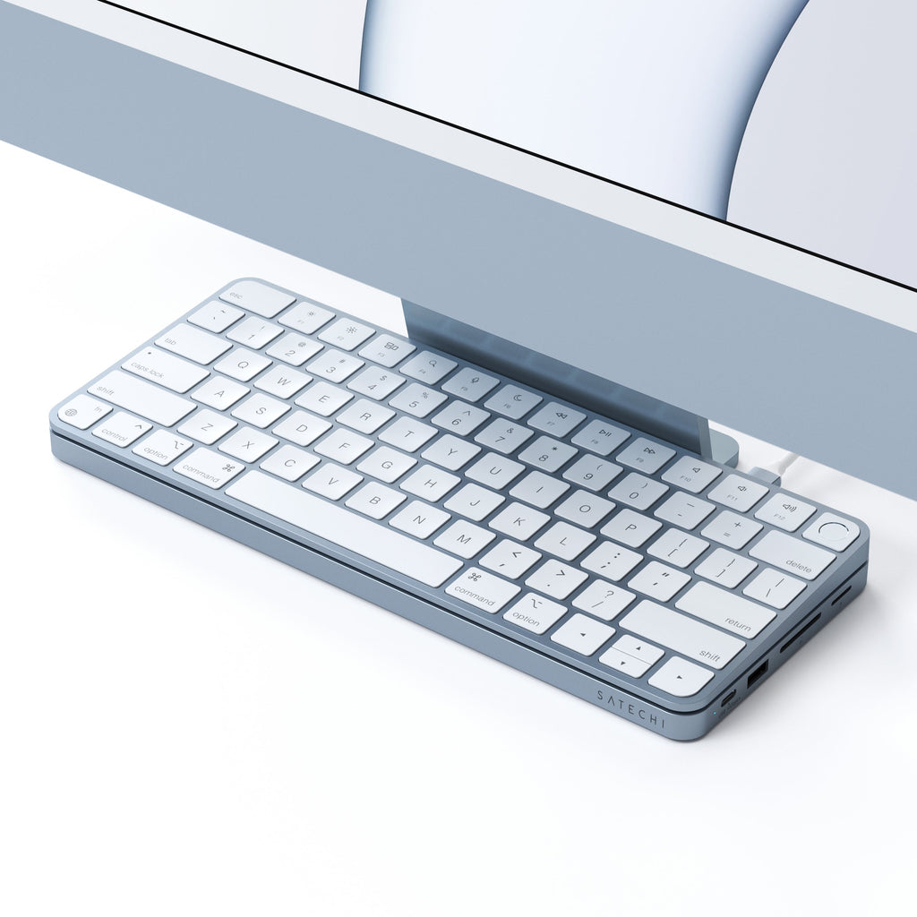 USB-C Slim Dock SATECHI 24" IMAC (1xType-C Upstream Port, 2x USB 2.0, 1xMicro SD, 1xSD Card, 1xUSB-A, 1x M.2 SSD slot, 1xUSB-C) - Plava-7