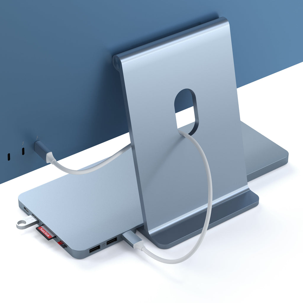 USB-C Slim Dock SATECHI 24" IMAC (1xType-C Upstream Port, 2x USB 2.0, 1xMicro SD, 1xSD Card, 1xUSB-A, 1x M.2 SSD slot, 1xUSB-C) - Plava-16