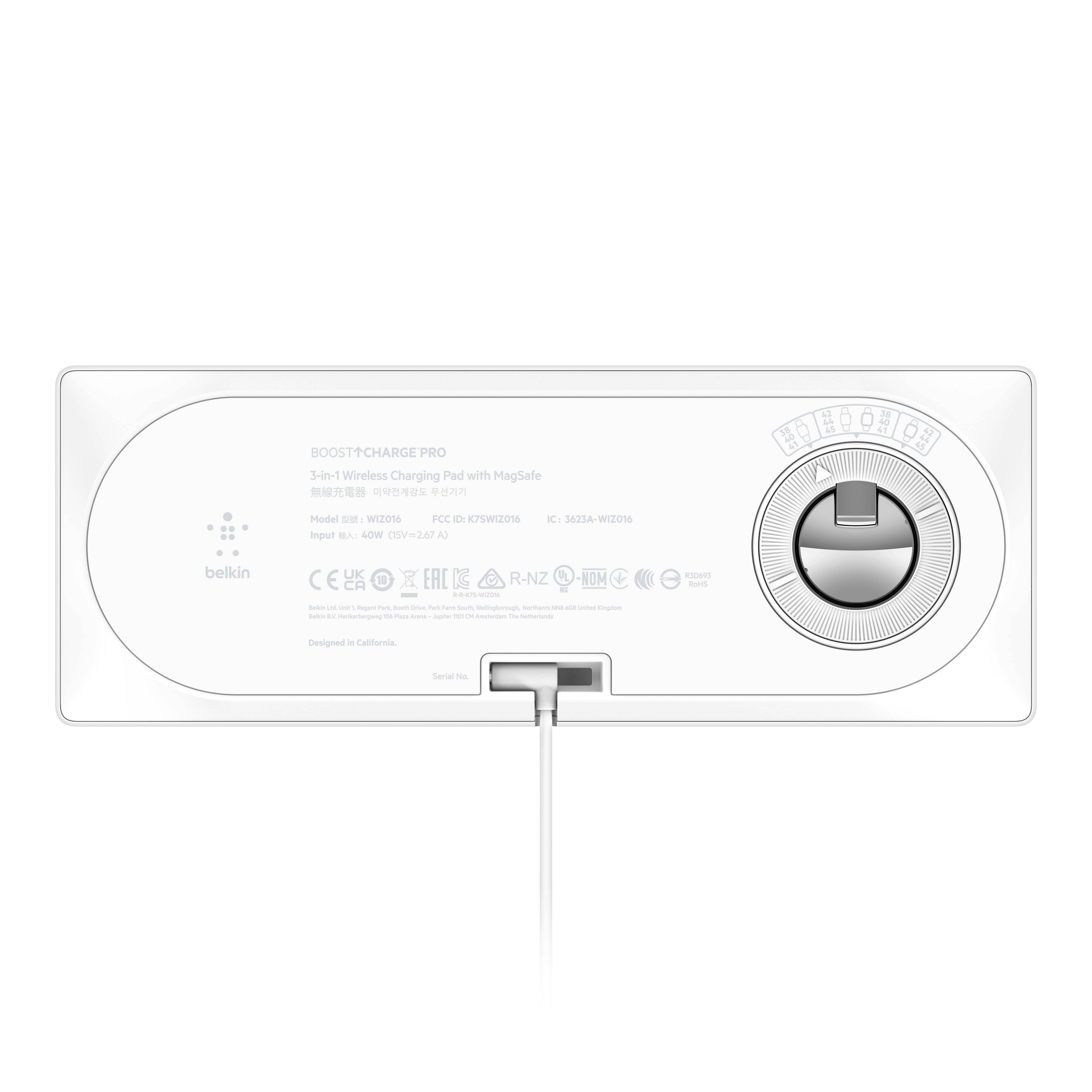 Belkin BOOST CHARGE PRO 3in1 Wireless Charging Pad with MagSafe - White-5