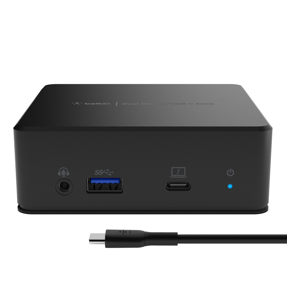 Belkin USB-C Dual Display Docking Station - crna-4