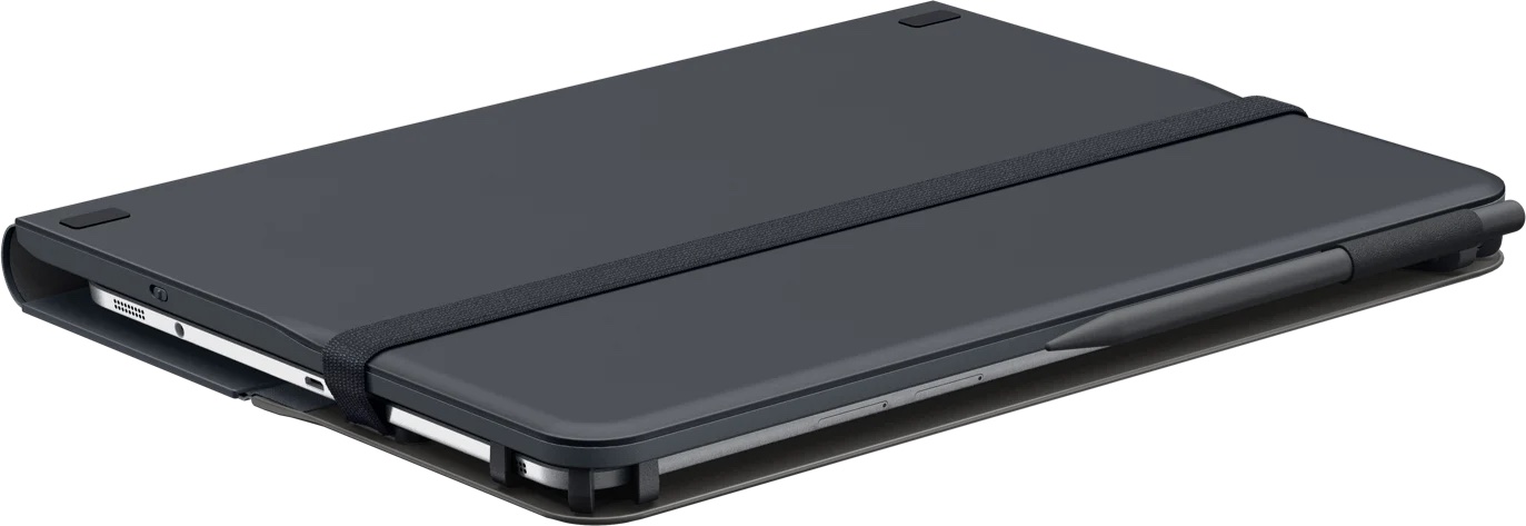 Logitech Universal Folio Keyboard case with Bluetooth for 9-10 inch Apple, Android, Windows tablets for 9-10 inch tablets - crna - UK-3