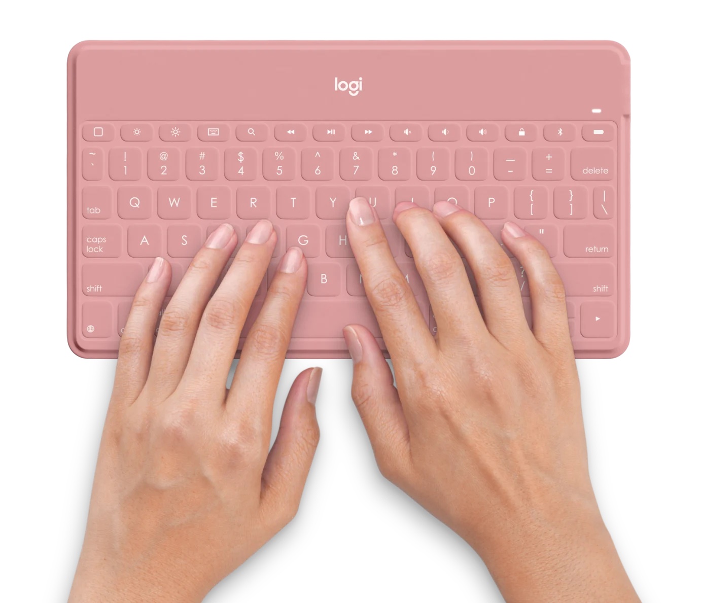 Logitech Keys-to-go Ultra-light, Ultra-PortableÊBluetoothÊKeyboard for iPhone, iPad, Apple TV and Mac - Blush - US-4
