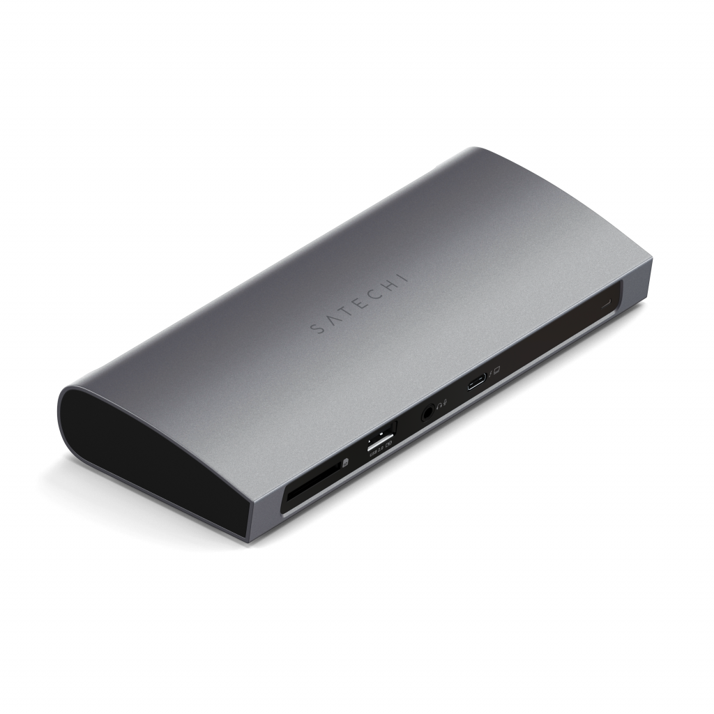 Docking stanica SATECHI Aluminium Thunderbolt 4 Dock (1xT4 P 96W,3x T4 40Gbps 15W,Ethernet,3xUSB-A 3.2 10 Gbps,1xUSB-A 2.0 charging,SDcard,3.5mm audio) EU verzija - Space Grey