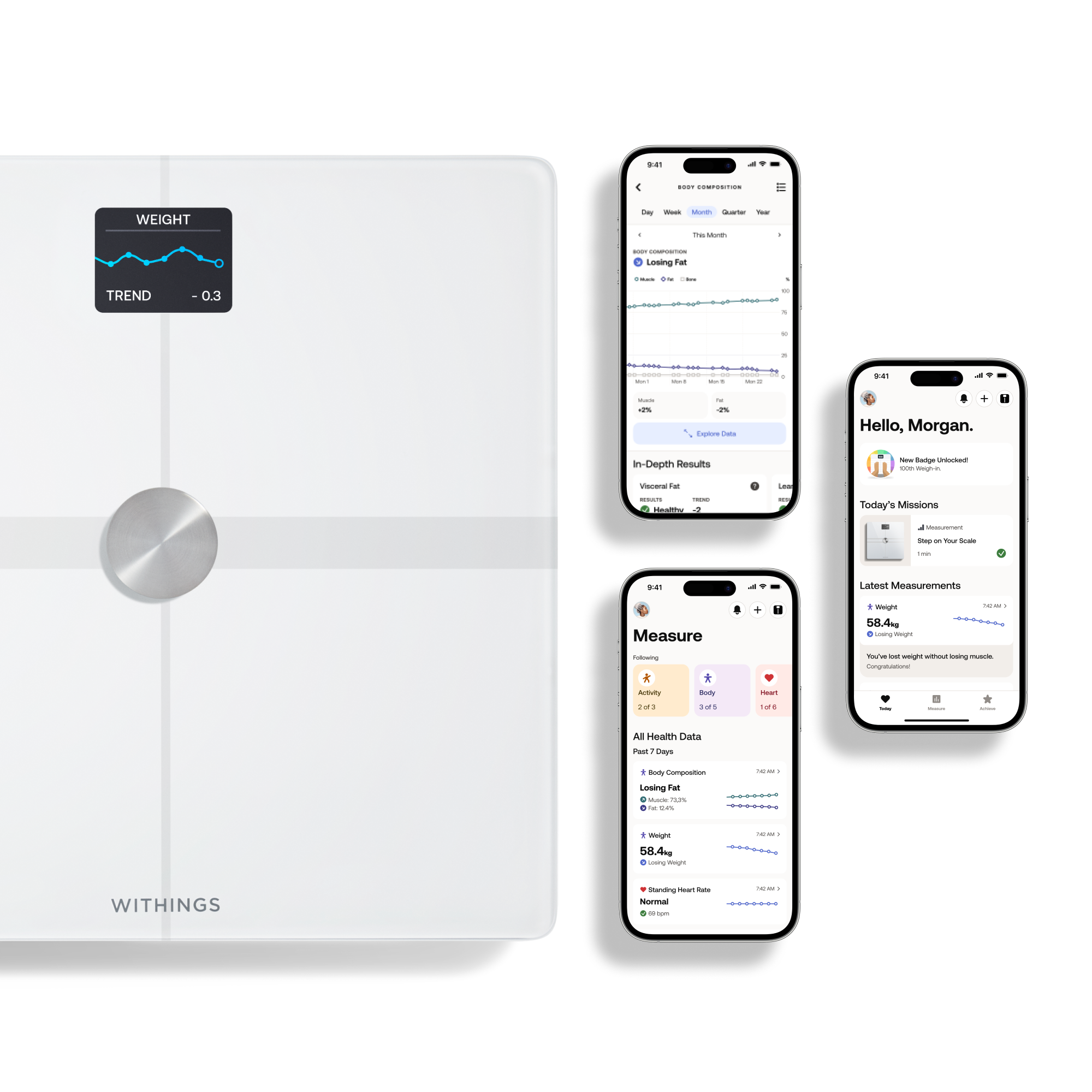 Pametna osobna vaga WITHINGS Body Smart Advanced Body Composition Wi-Fi Scale (bijela boja)-1