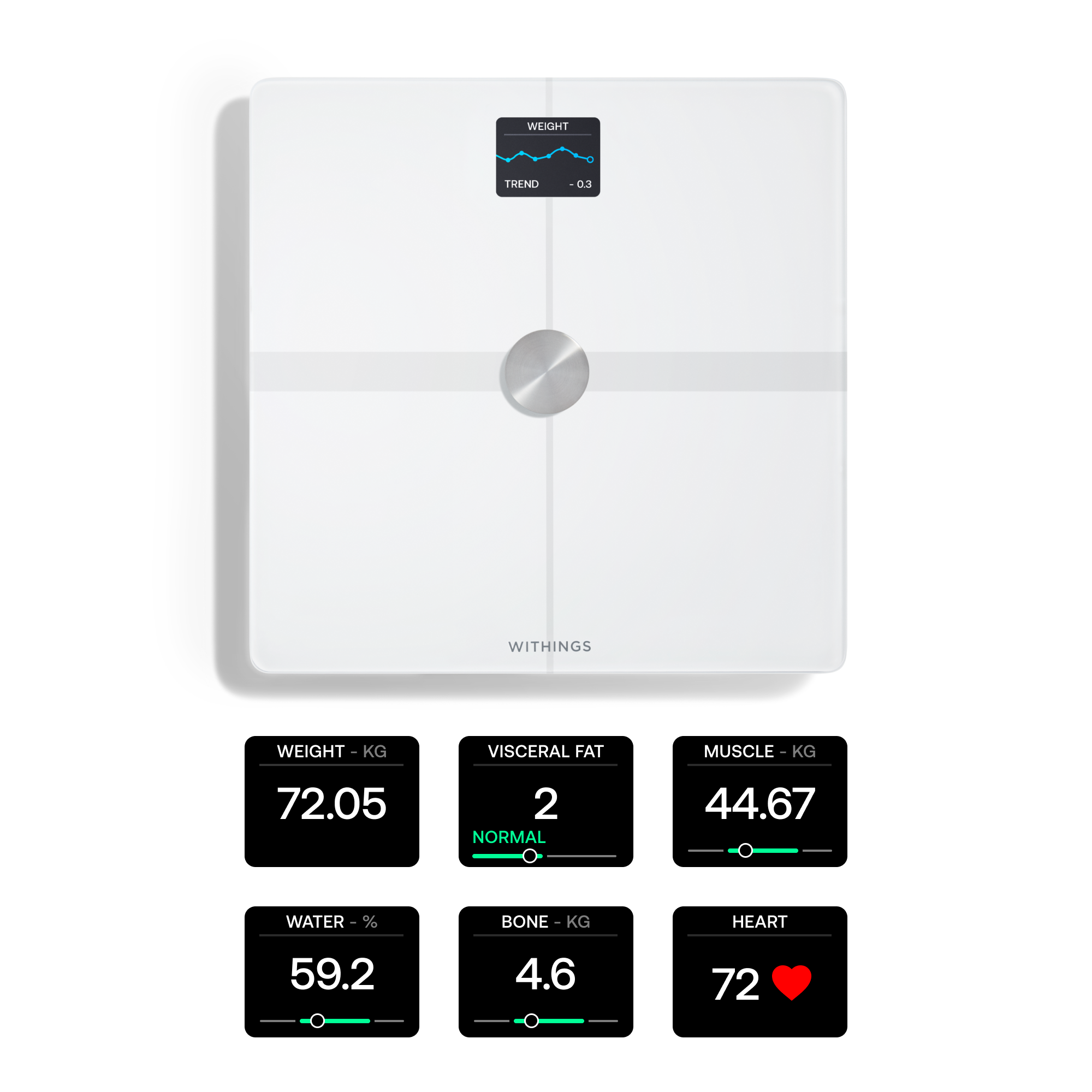 Pametna osobna vaga WITHINGS Body Smart Advanced Body Composition Wi-Fi Scale (bijela boja)-3