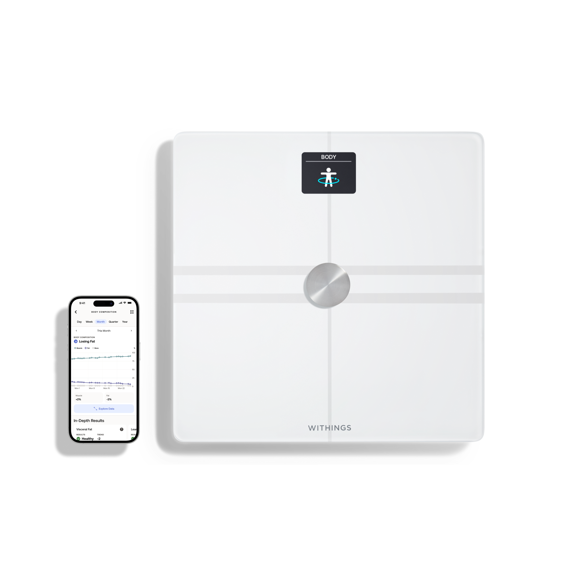 Vaga → WITHINGS → Body Comp Complete Body Analysis Wi-Fi Scale (bijela boja)-2